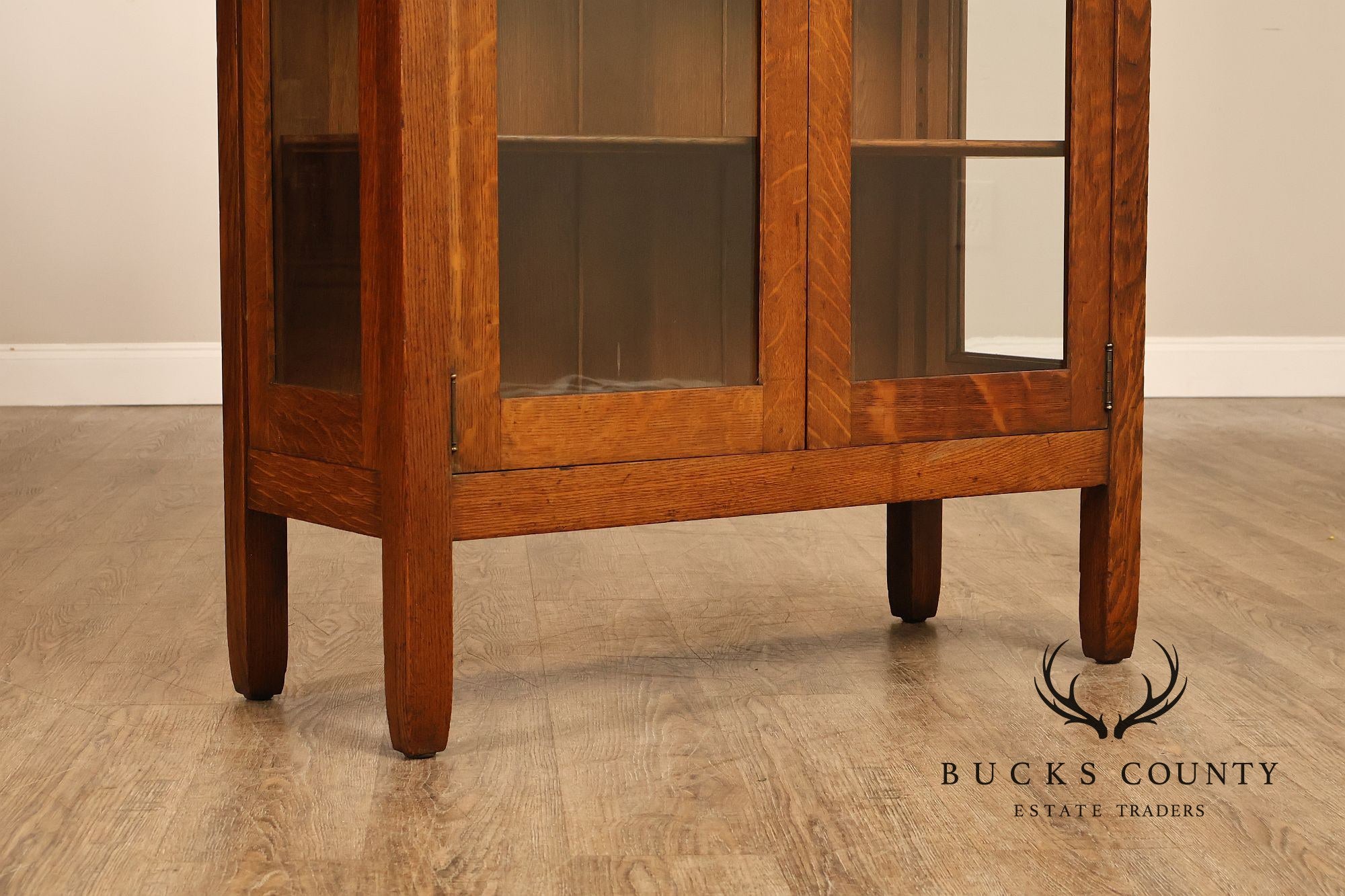 Stickley Brothers Antique Mission Oak Display China Cabinet