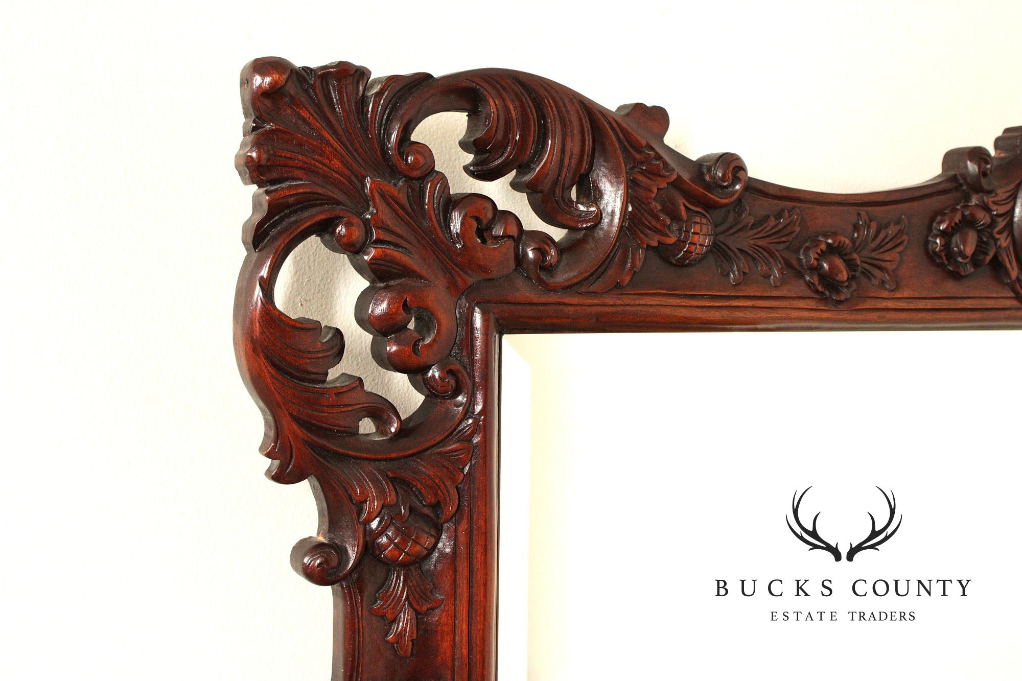 Victorian Style Carved Mahogany Wall Mirror