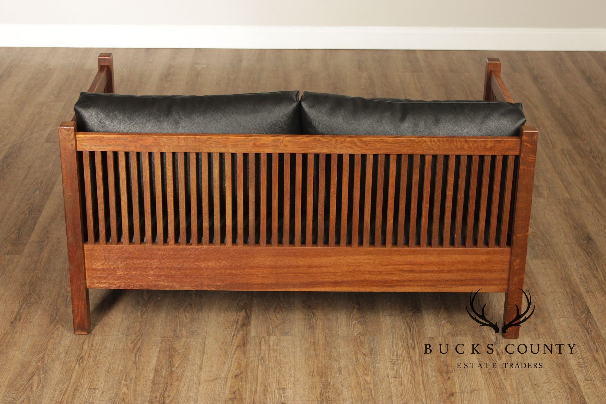 Stickley Mission Collection Oak Spindle Settee