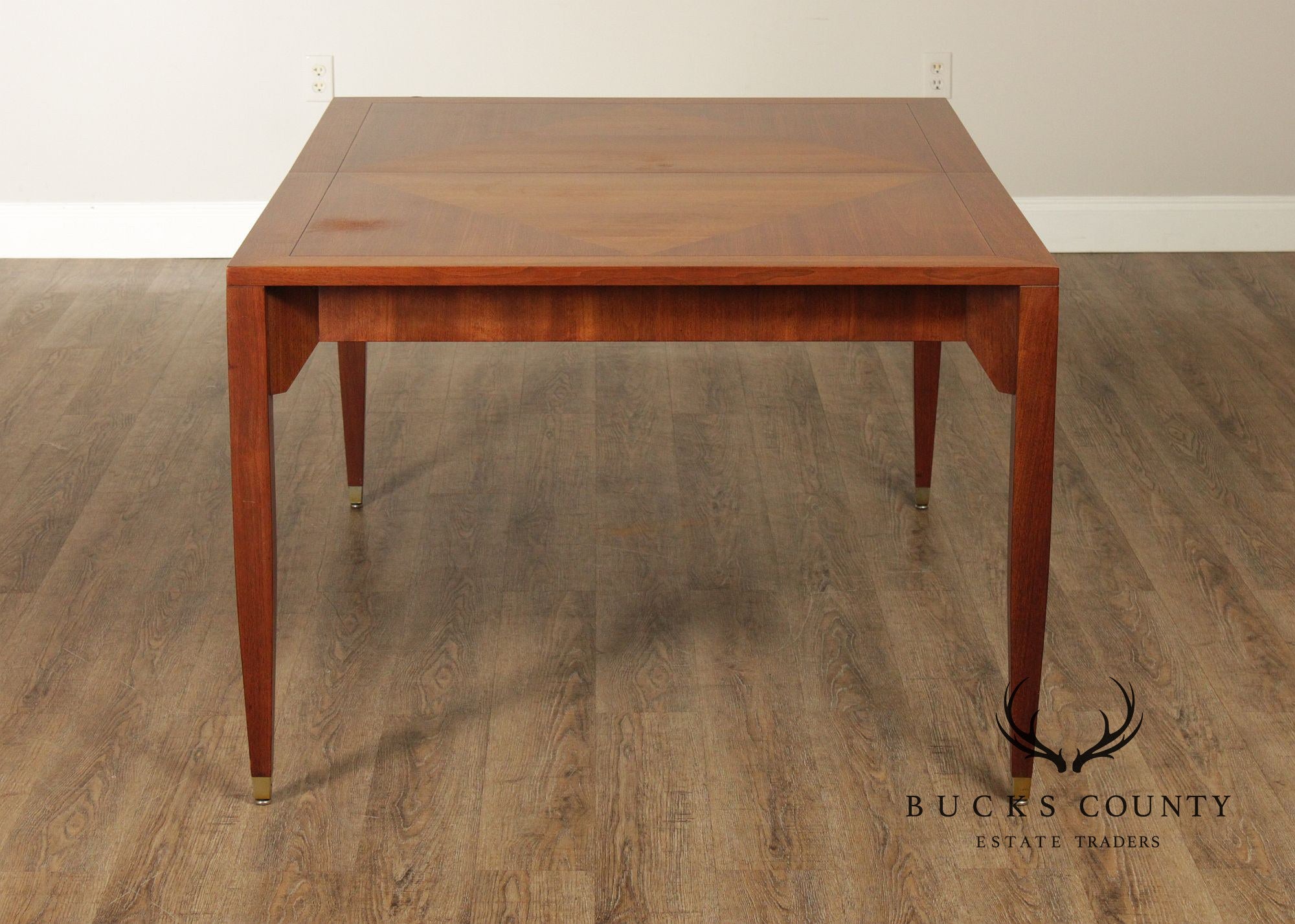 Baker Furniture Mid-Century Modern Style Walnut Extension Dining Table