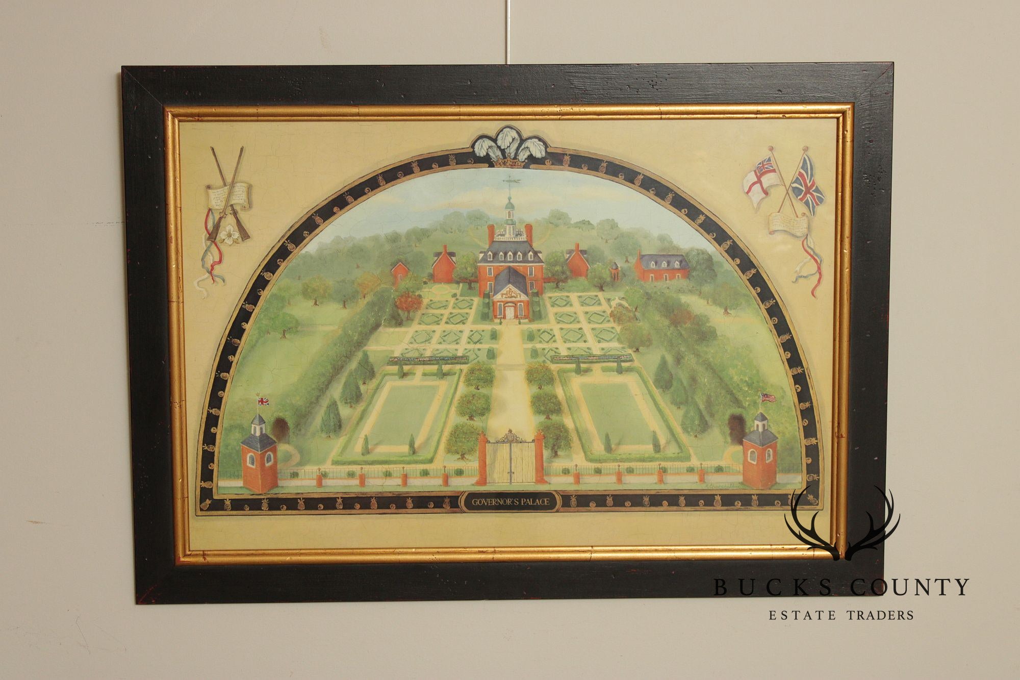 Alexandria Churchill Pair of Custom Framed Prints, 'Governor's Palace' and 'Gunston Hall'