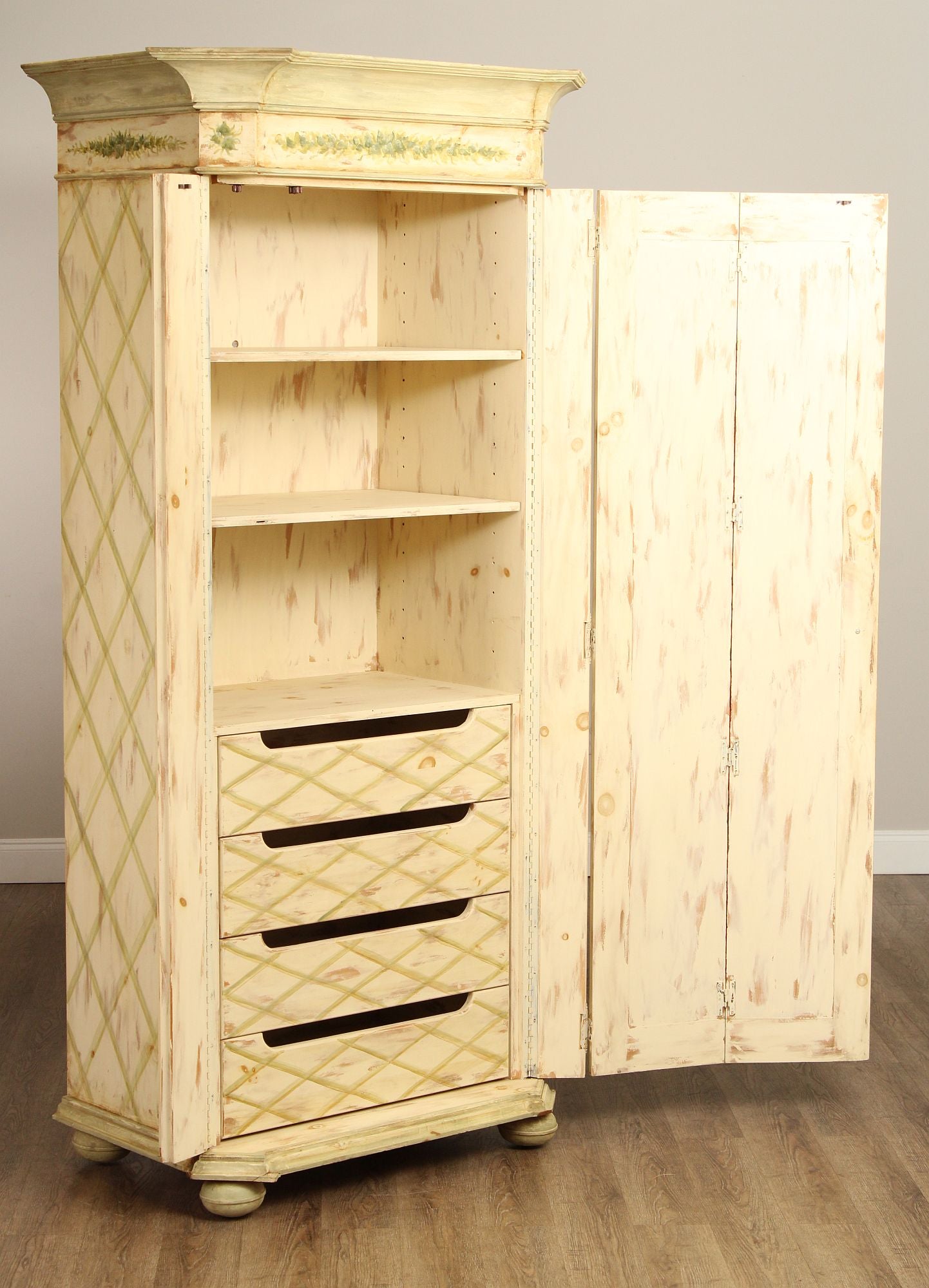 Habersham Plantation 'Topiary' Painted Armoire