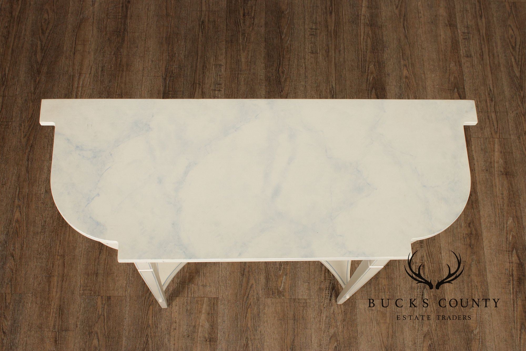The Patterson Studio Hand Painted Blue and White Console Table
