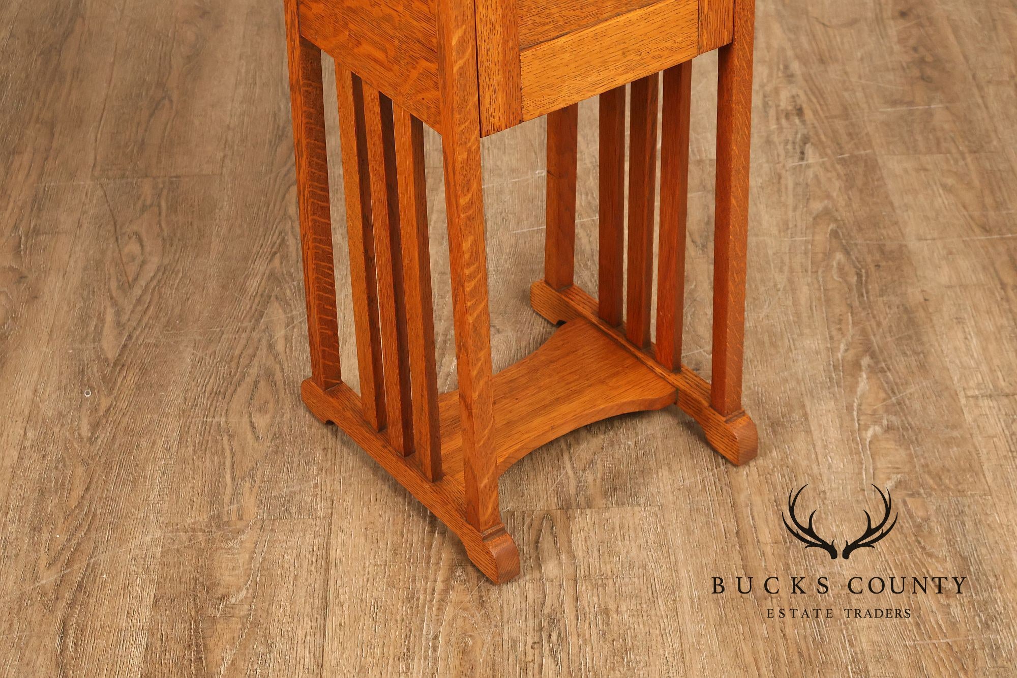 Antique Arts And Crafts Oak Bedside Cabinet / Humidor