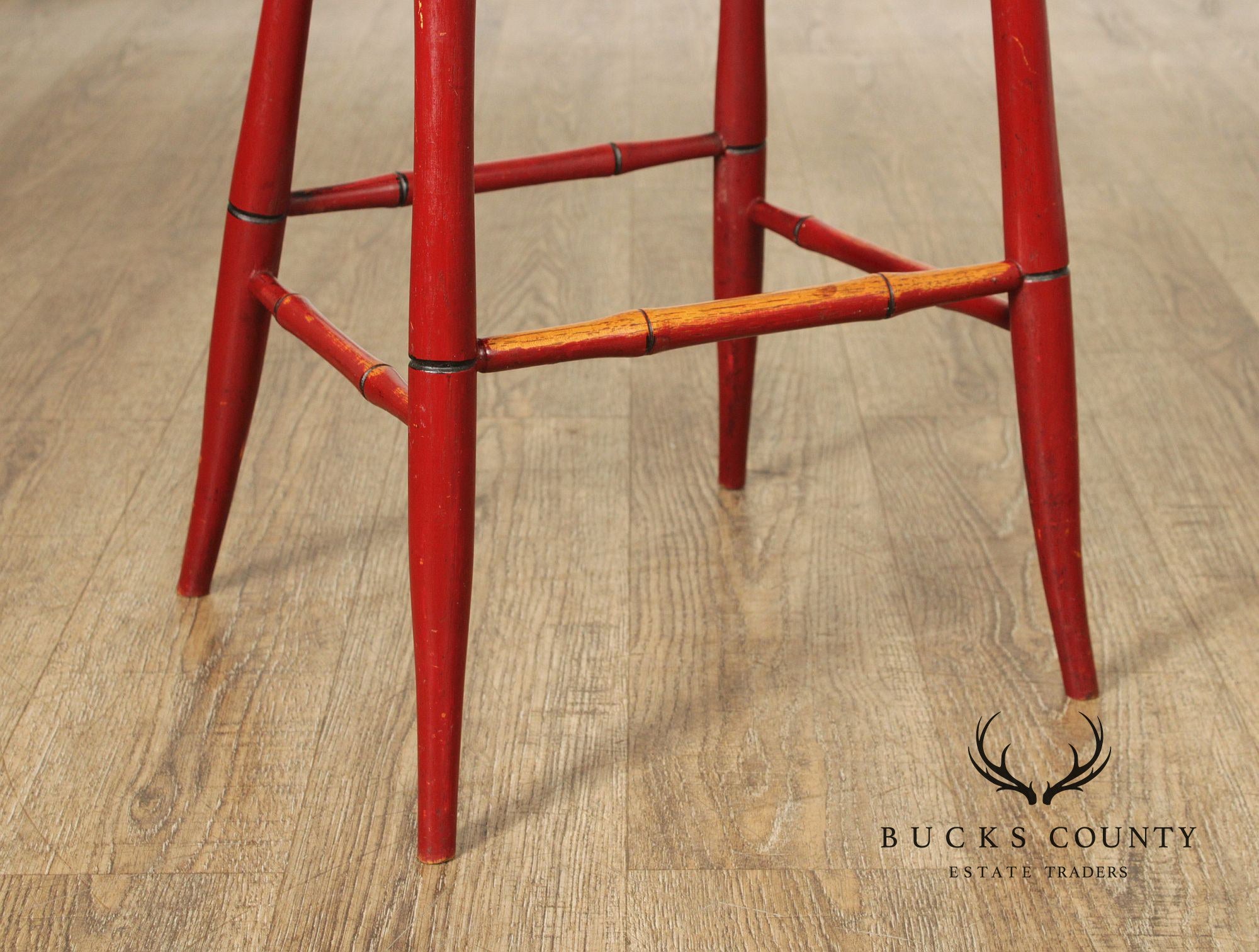 Farmhouse Style Painted Windsor Counter Stool