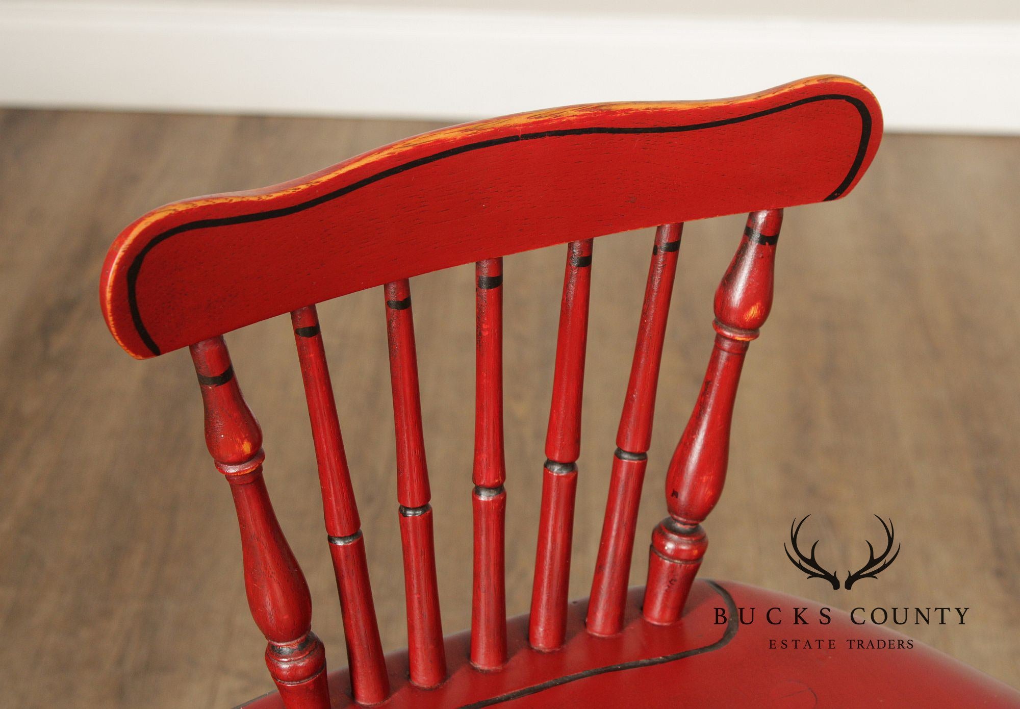 Farmhouse Style Painted Windsor Counter Stool