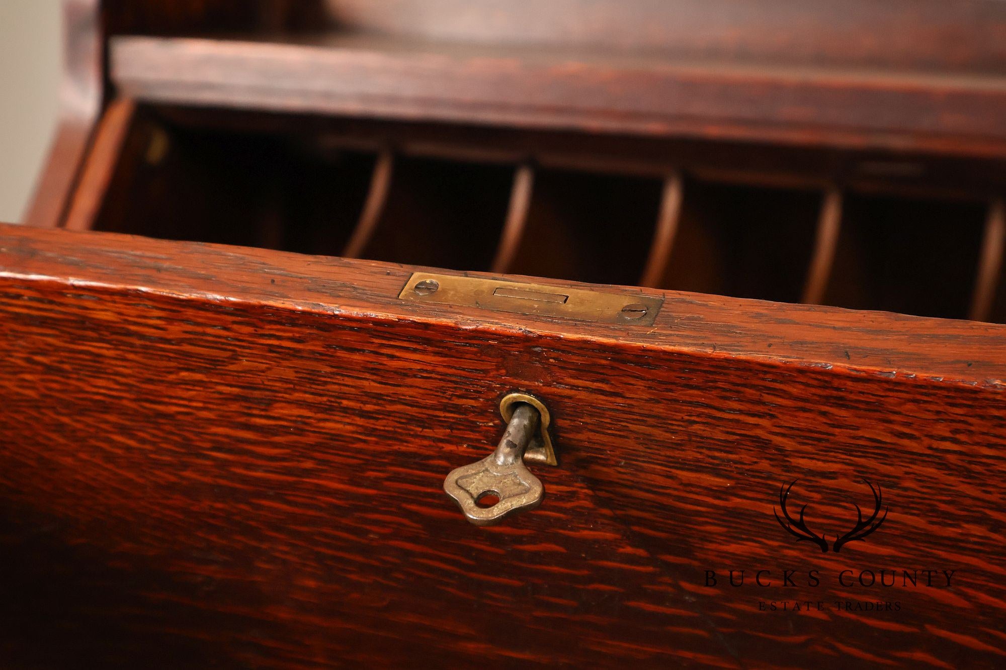 Lifetime Furniture Antique Mission Oak Drop Front Desk
