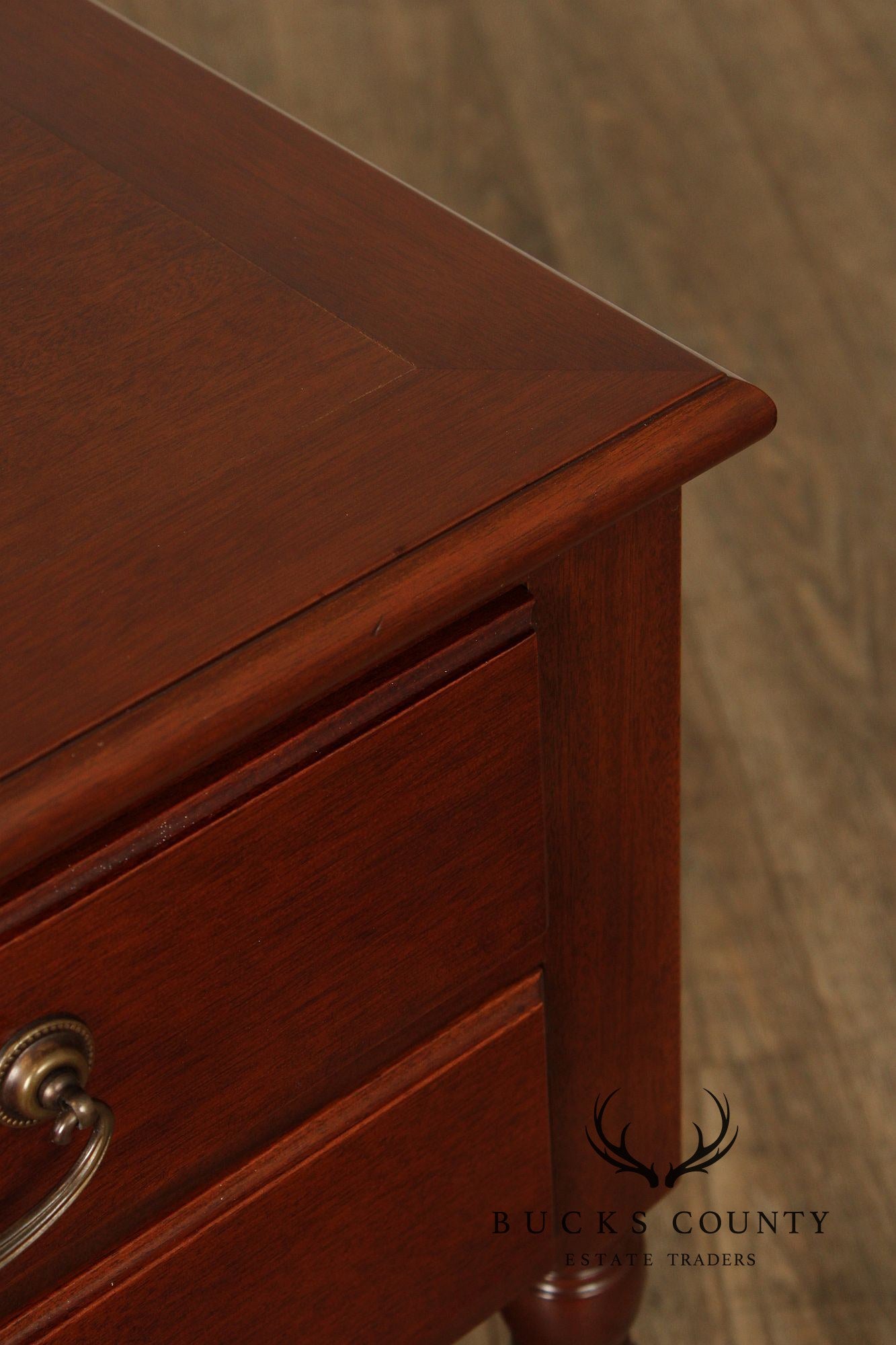 Traditional Style Two Drawer Mahogany Nightstand