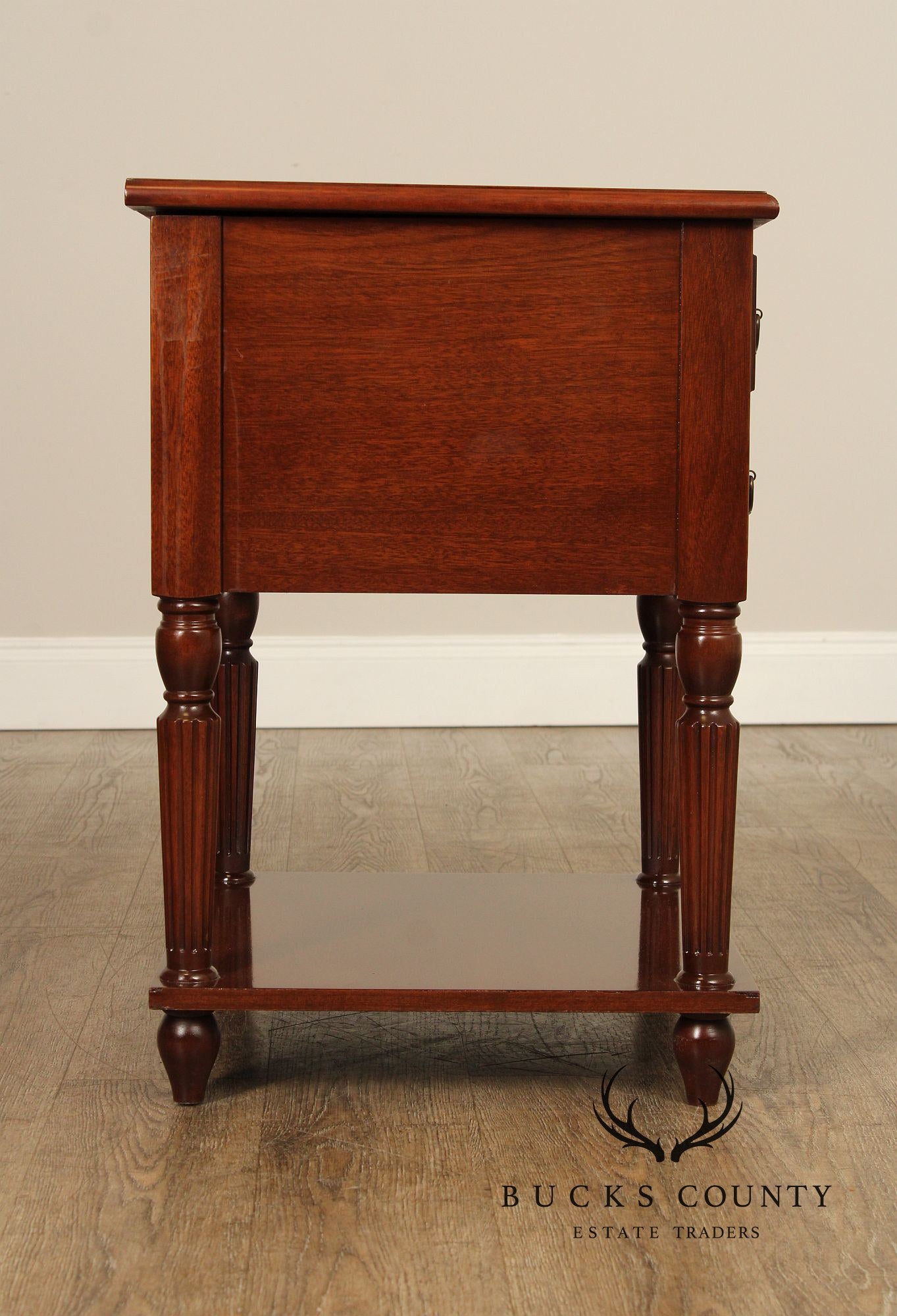 Traditional Style Two Drawer Mahogany Nightstand