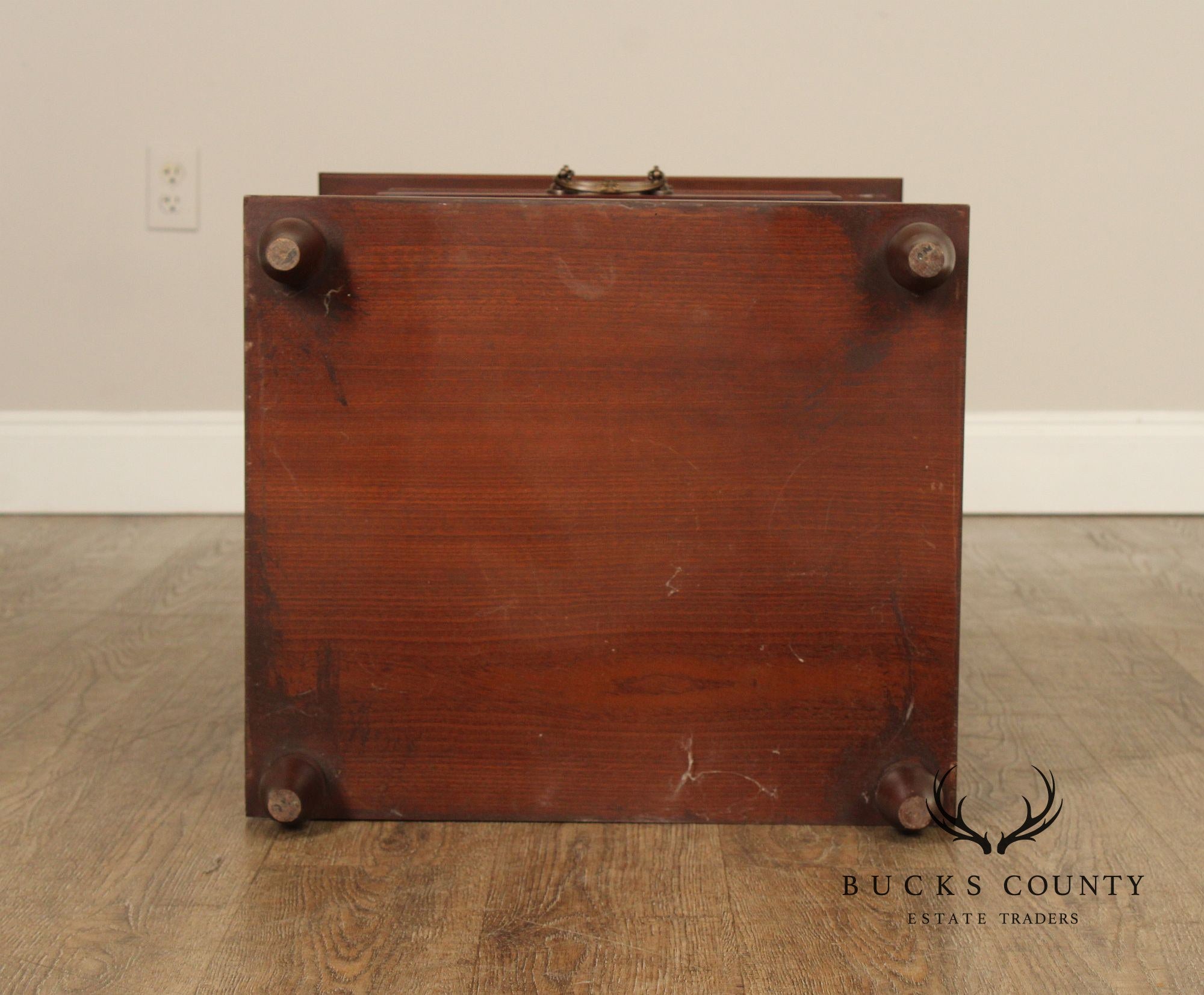 Traditional Style Two Drawer Mahogany Nightstand