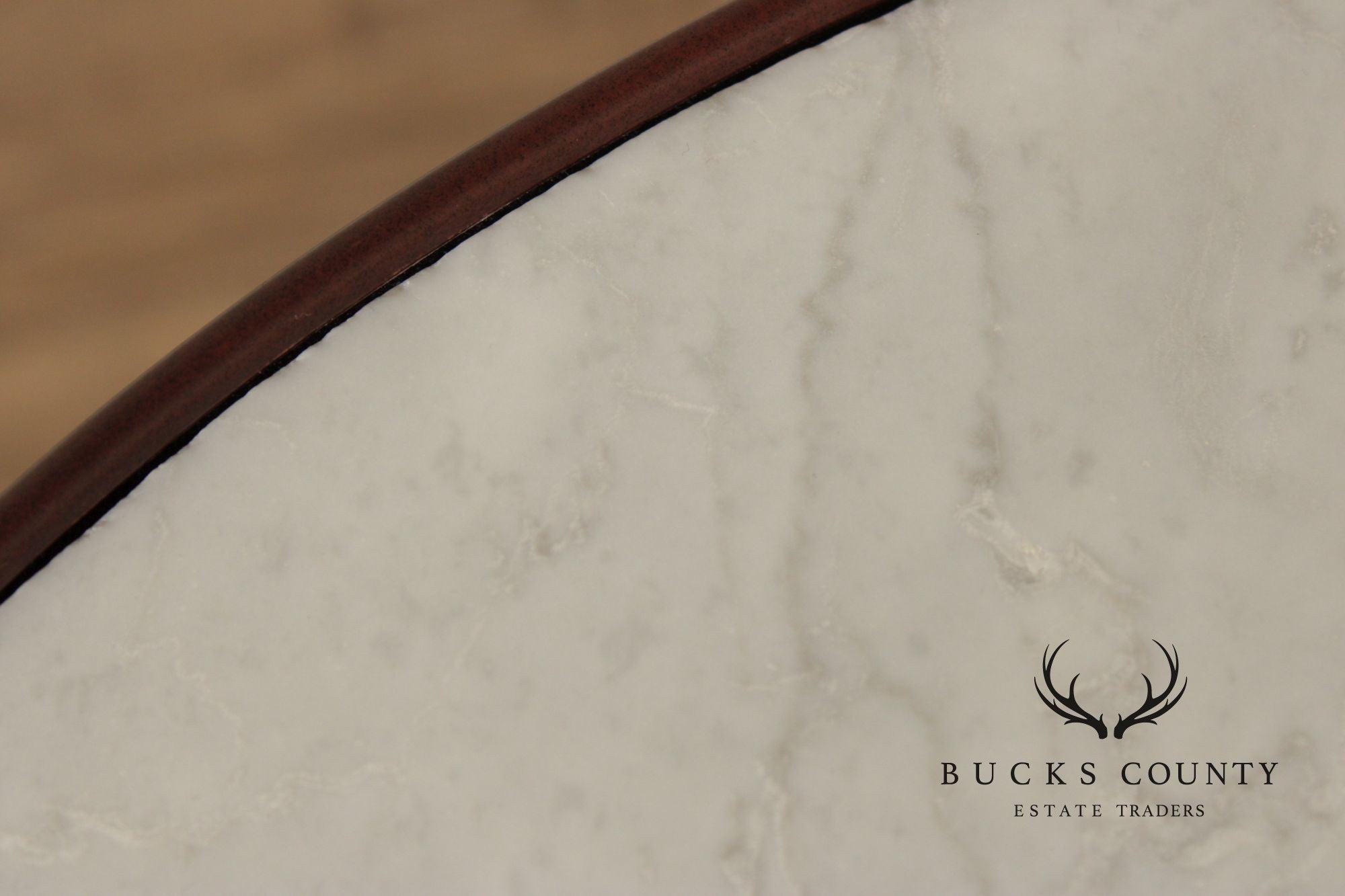 Vintage Wrought Iron and Round Marble Top Side Table