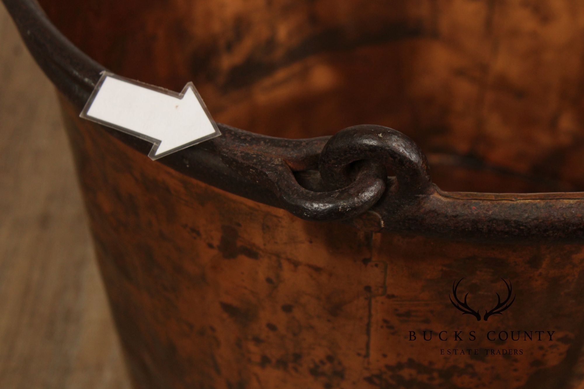 Antique Primitive Dovetailed Copper Kettle