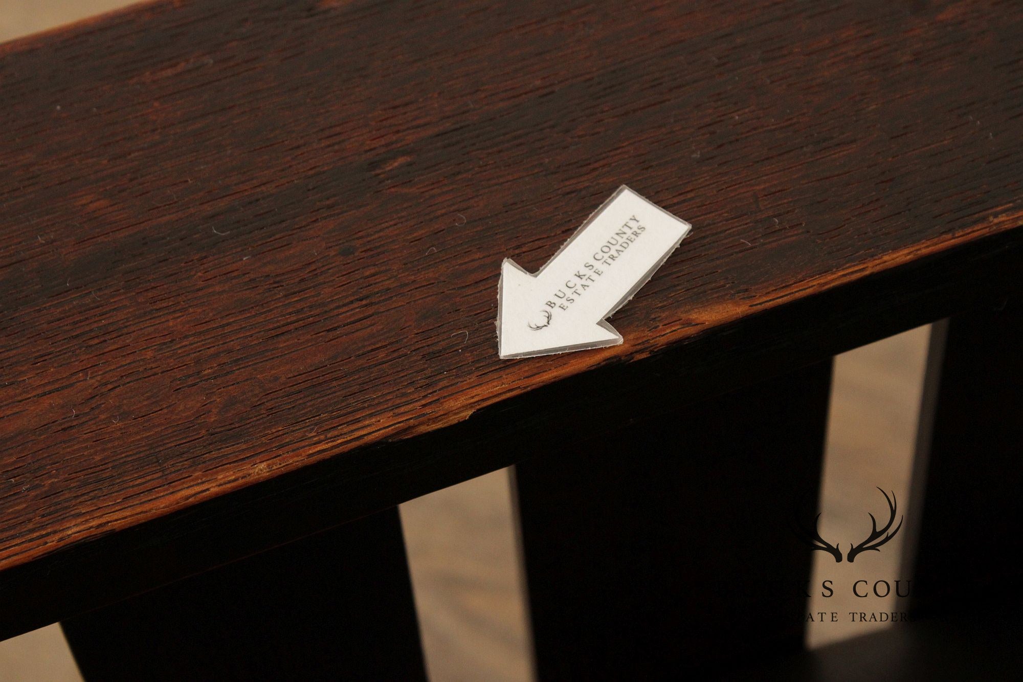 L & JG Stickley Antique Mission Oak and Leather Morris Chair