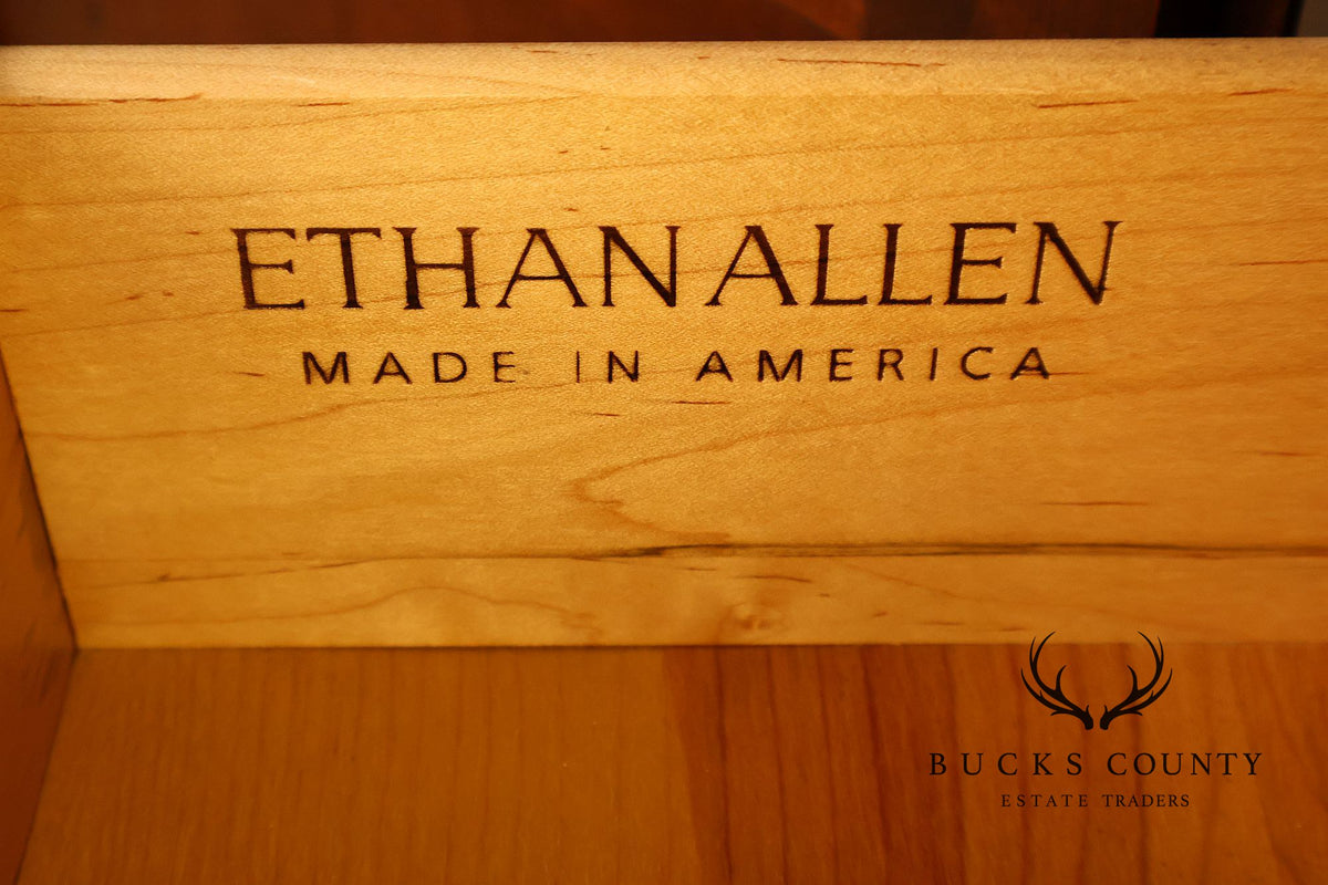 Ethan Allen 'British Classics' Carved Maple And Birch Armoire