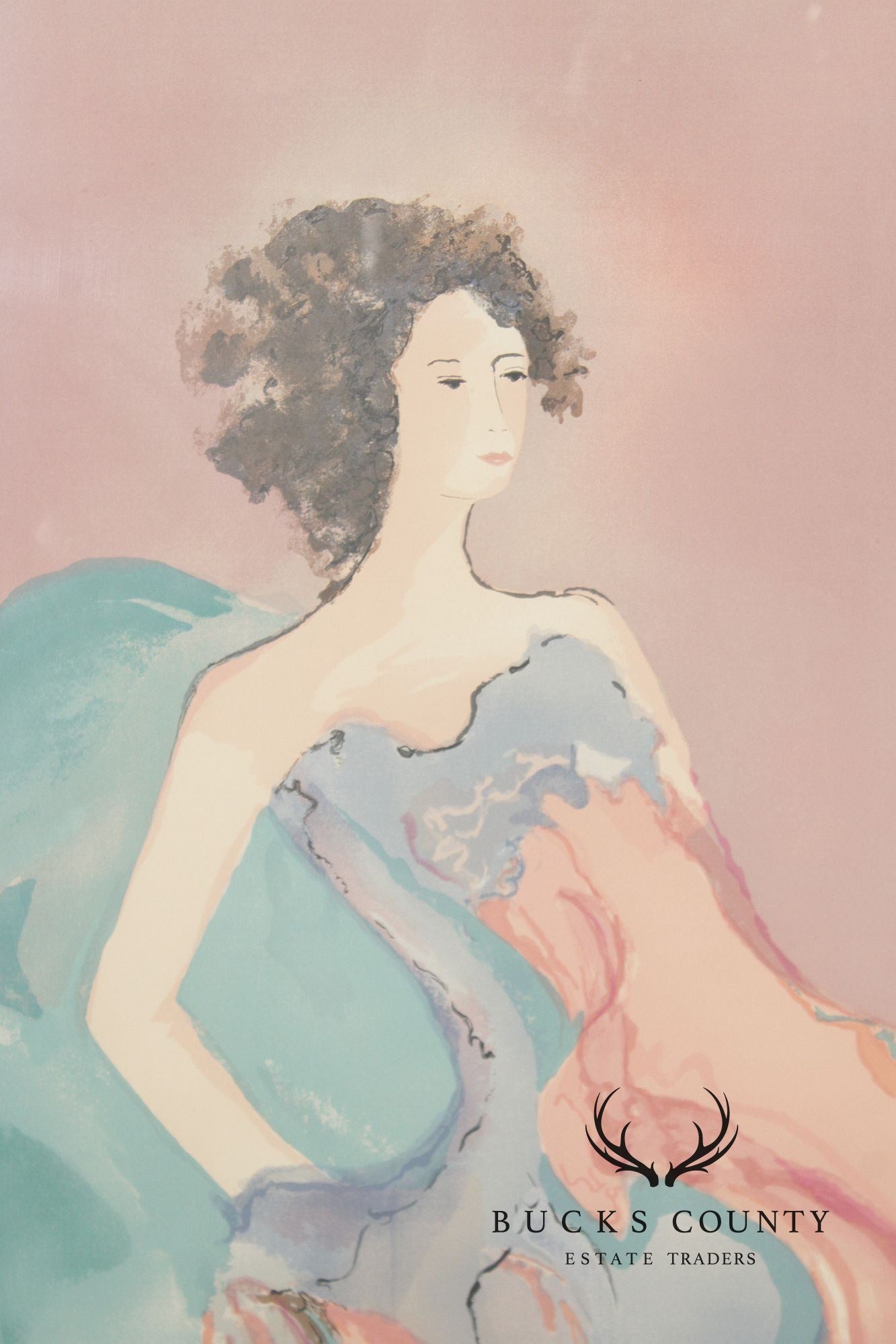 Jane Bazinet Framed Serigraph Print, 'Misty Road'