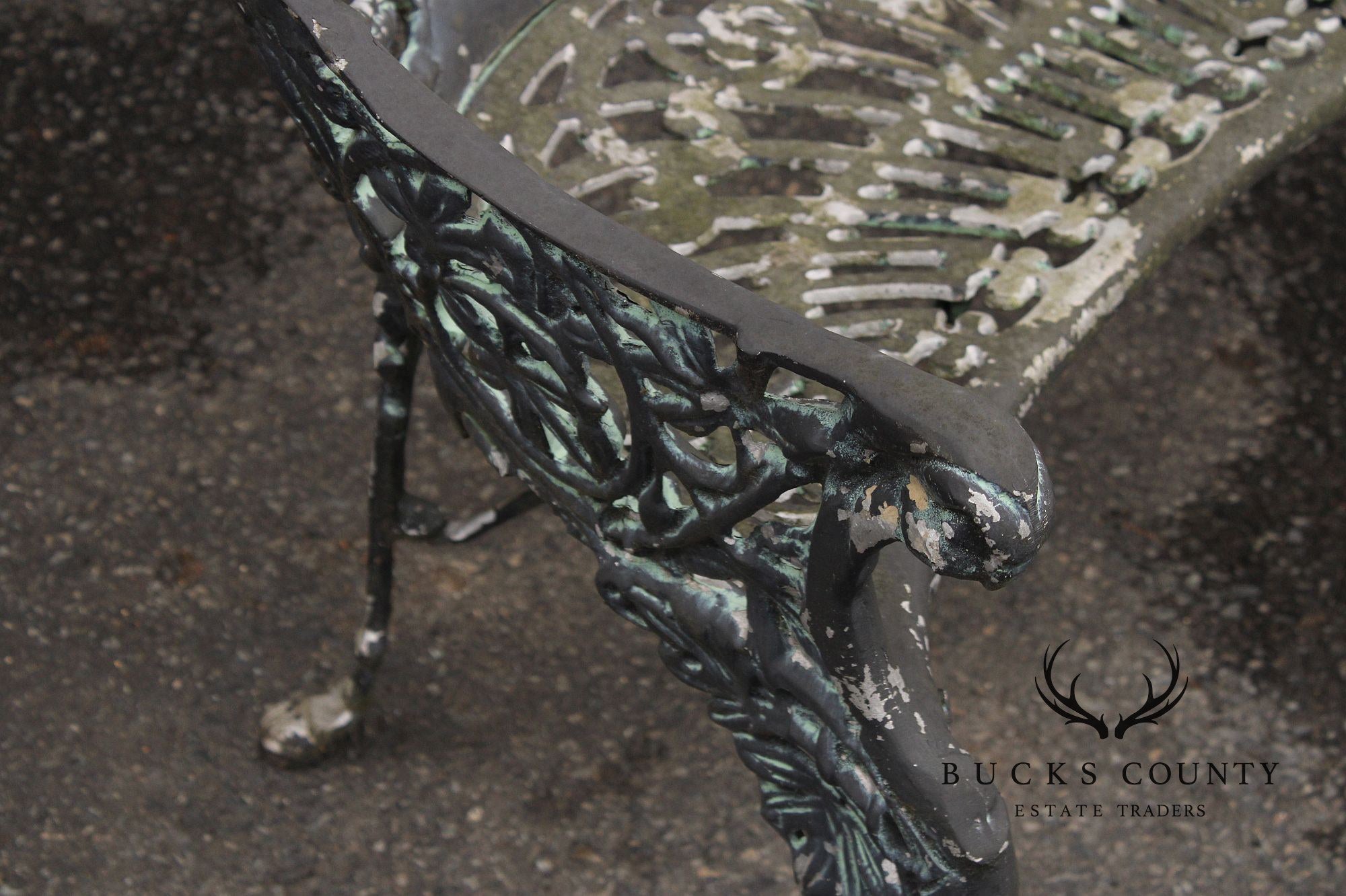 Coalbrookdale Style Vintage Cast Aluminum Garden Settee