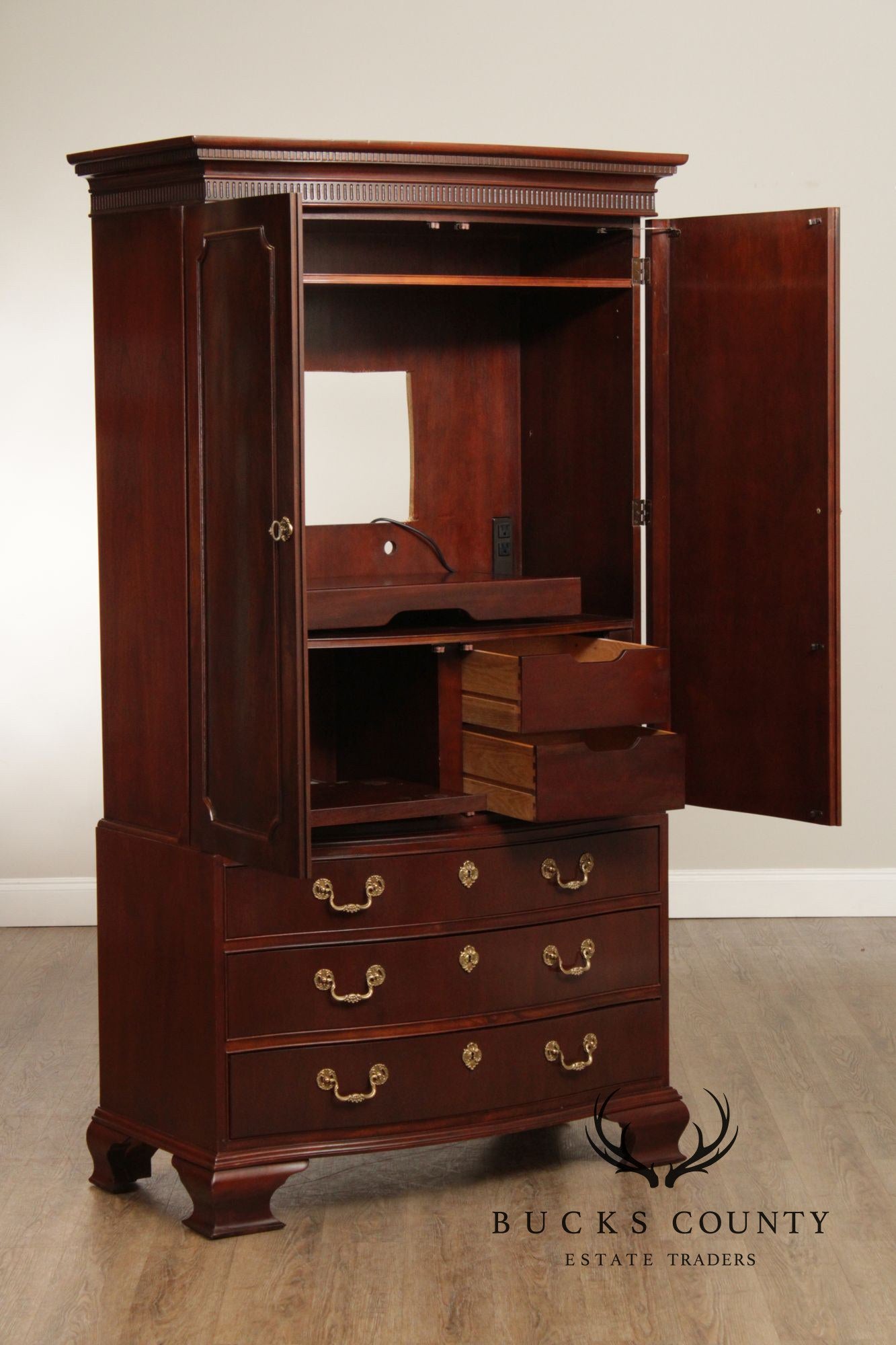 Baker Georgian Style Mahogany Armoire