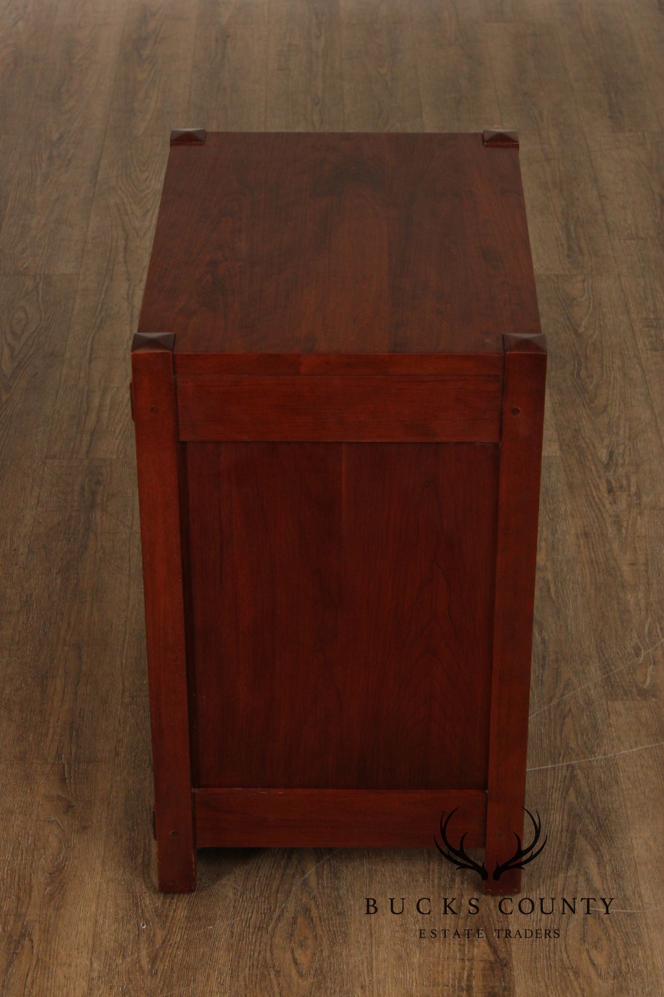 Stickley Mission Collection Pair of Cherry Three-Drawer Night Stands
