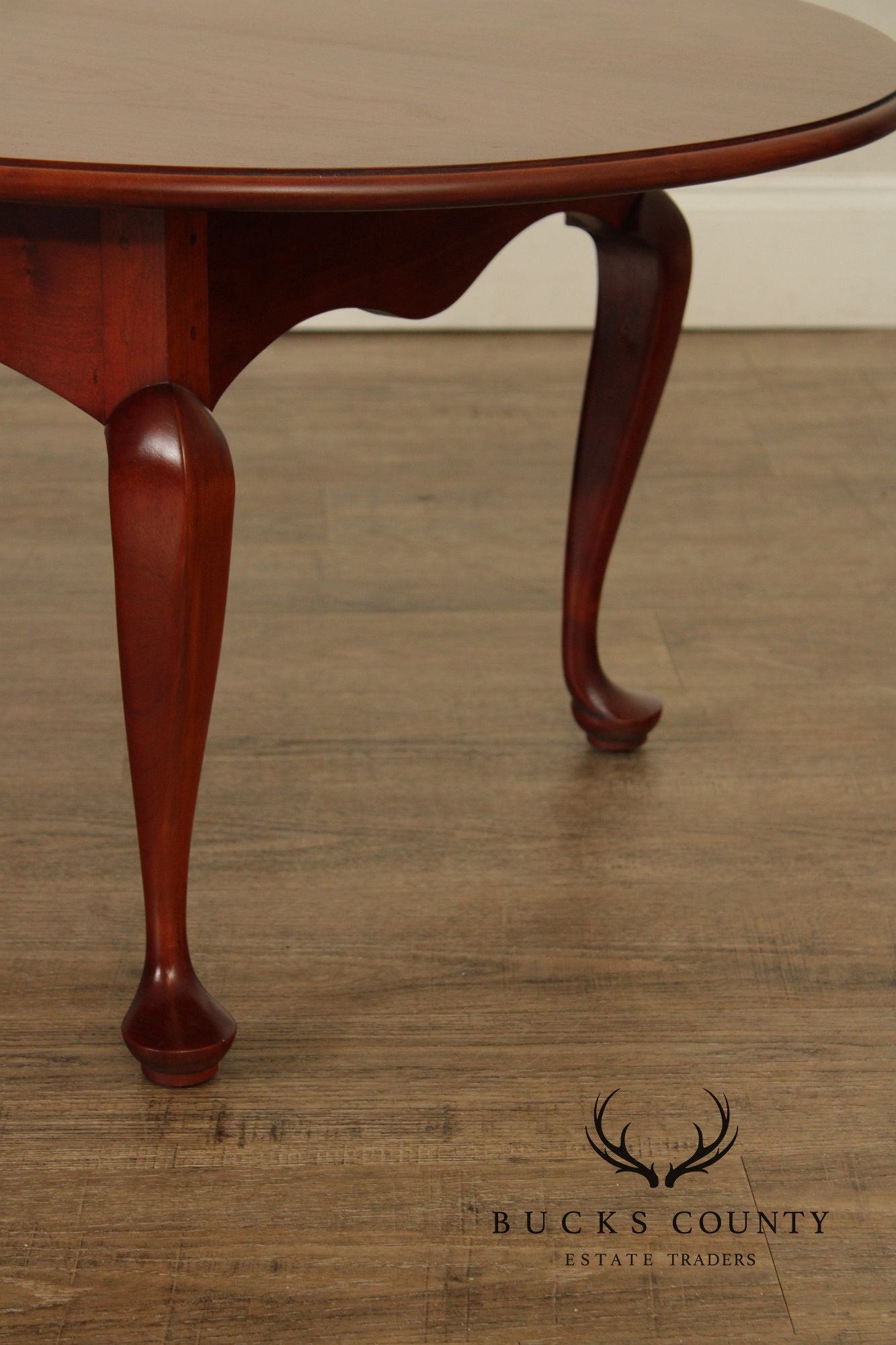 Bench Made Queen Anne Style Oval Cherry Coffee table