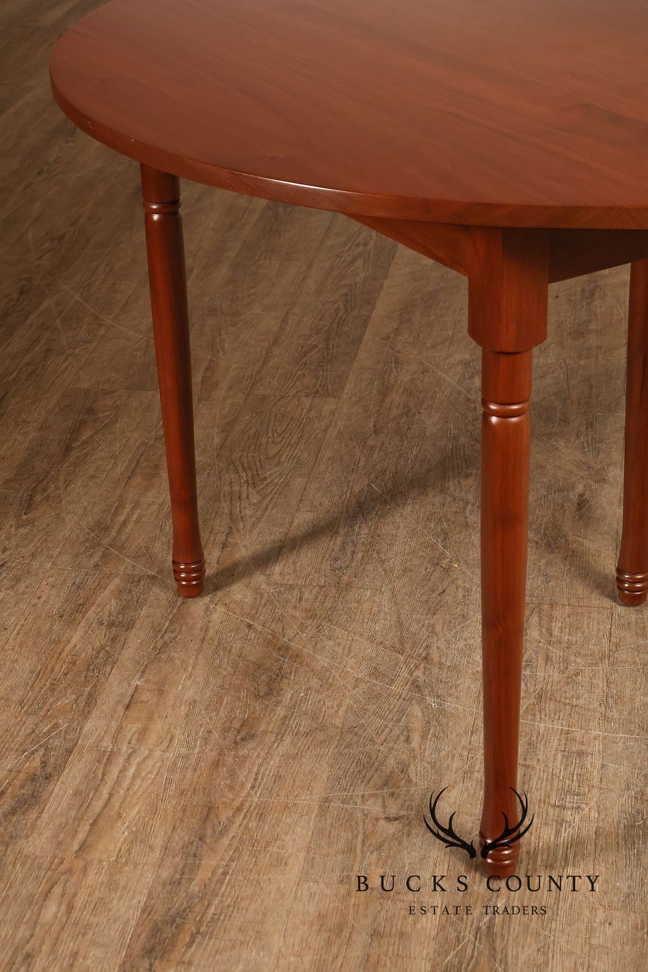 E. A. Clore Custom Walnut Extendable Dining Table With Four Leaves