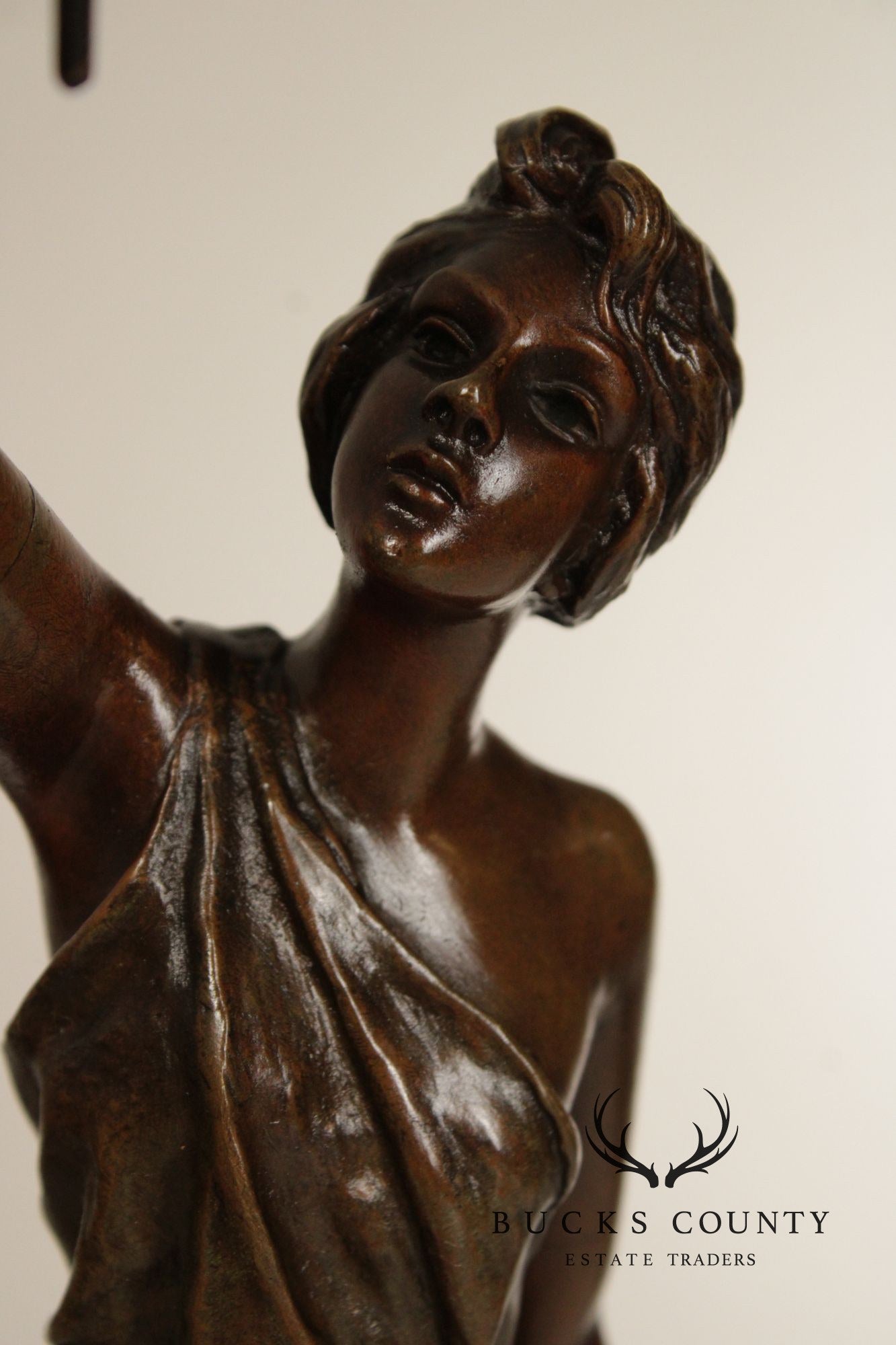 Emmanuel Villanis Bronze Statue, 'L'Amour de L'Art'