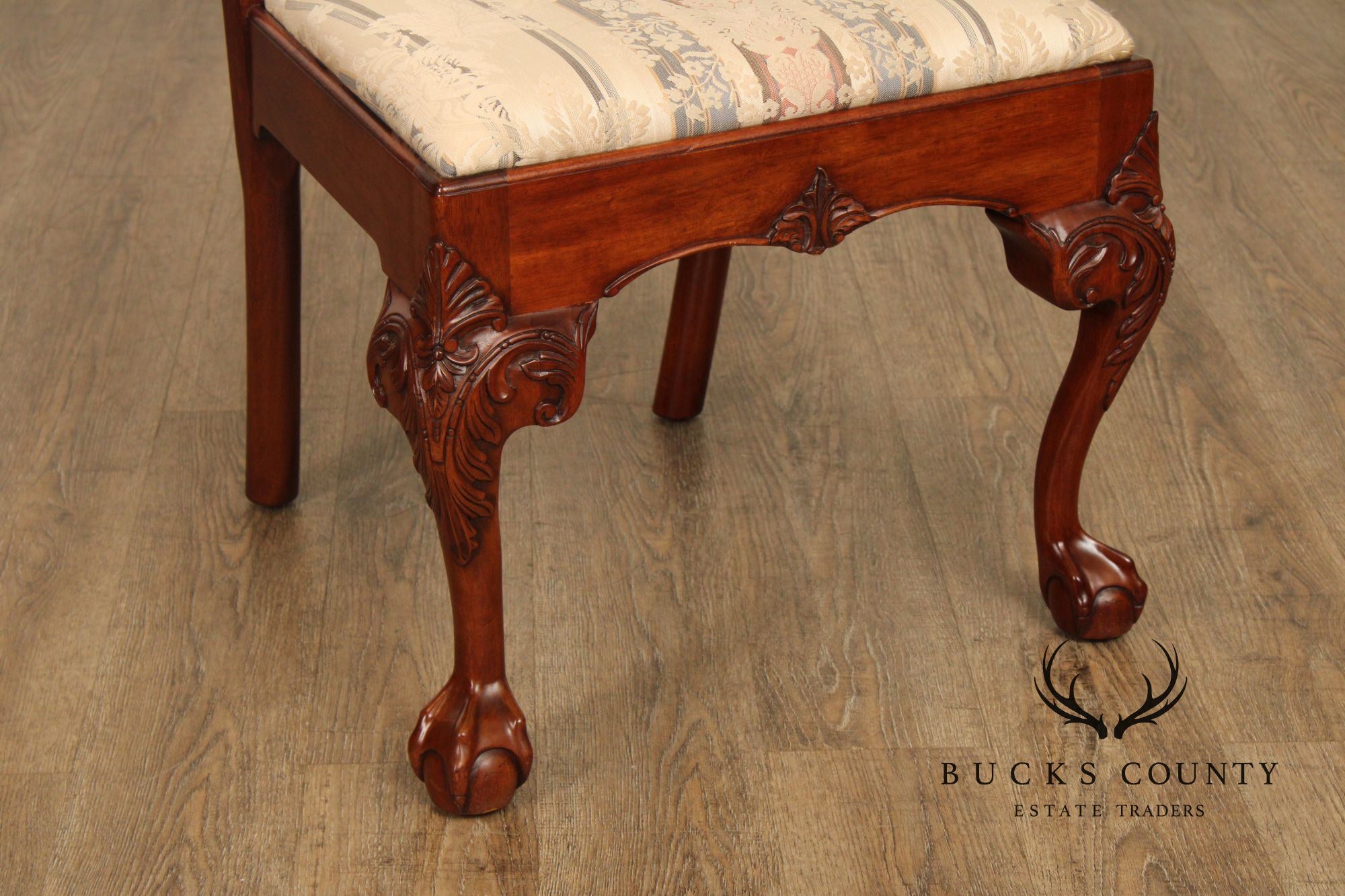 E.J. Victor Chippendale Style Set of Ten Mahogany Dining Chairs