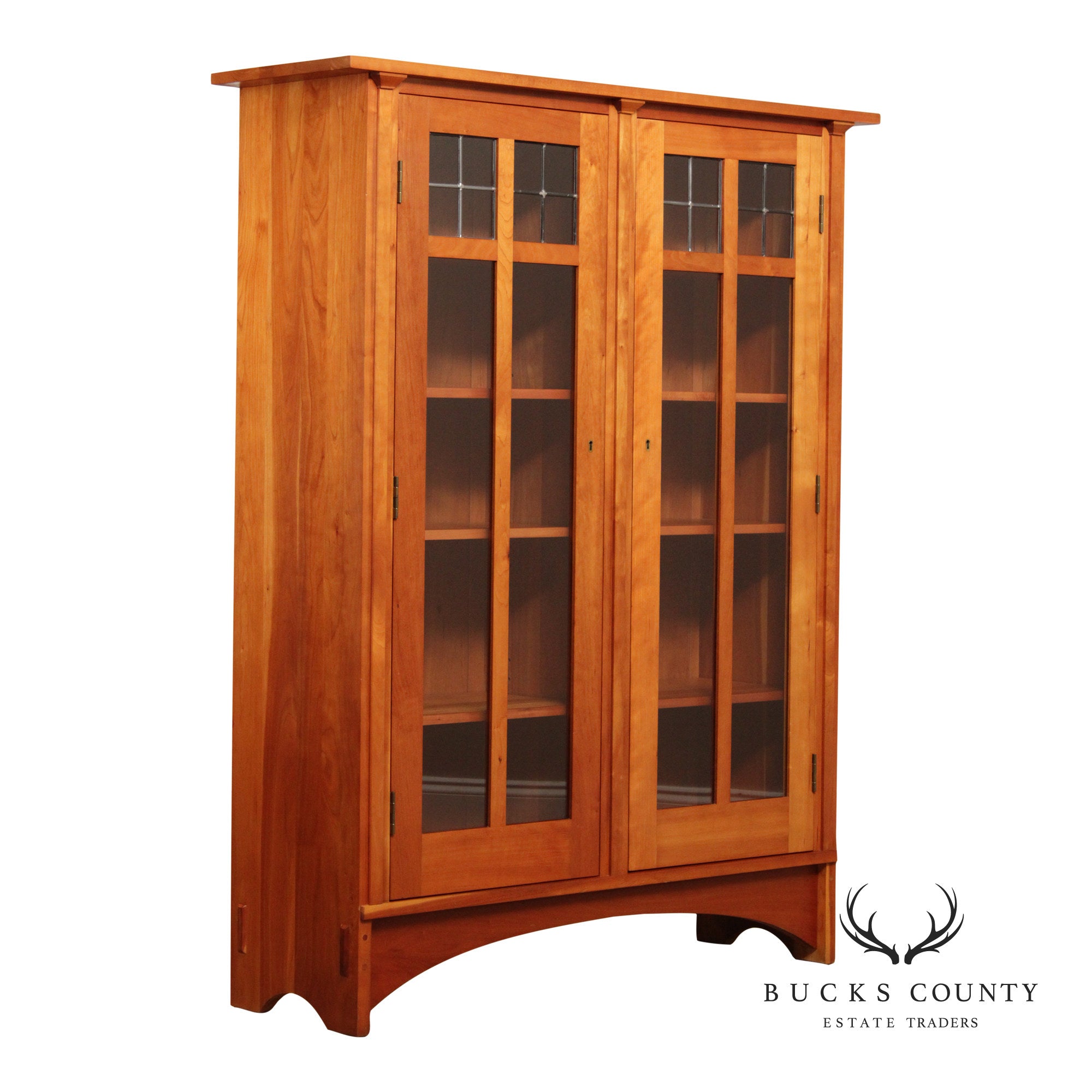 Stickley Mission Collection Cherry Double-Door Bookcase