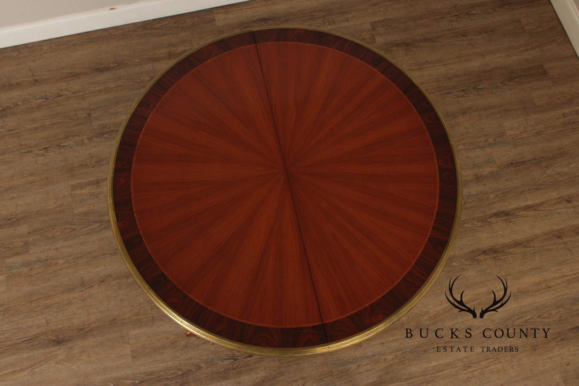 French Louis XV Style Ormolu Mounted Round Expandable Dining Table