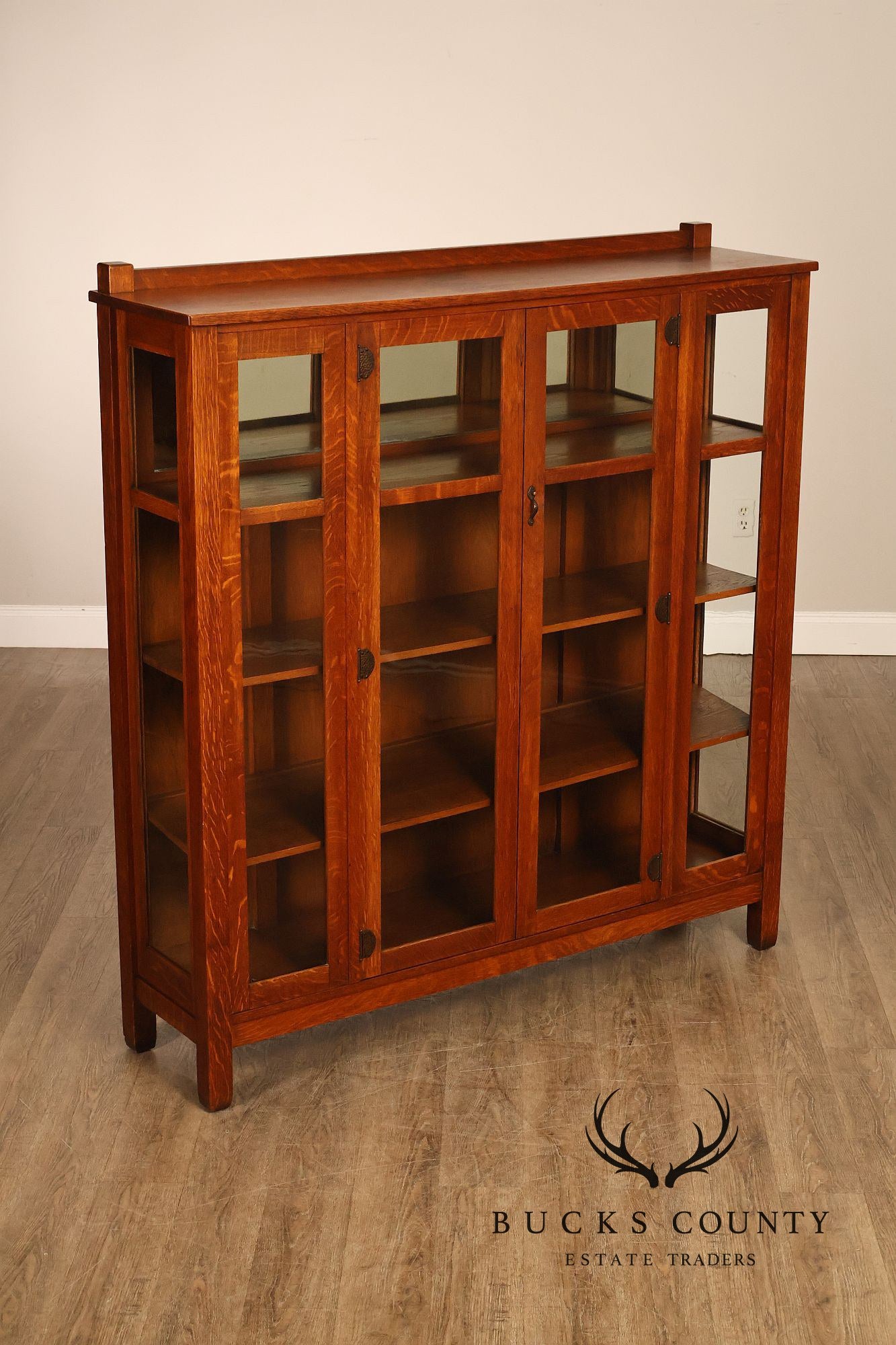 Stickley Brothers Antique Arts And Crafts Mission Oak China Cabinet