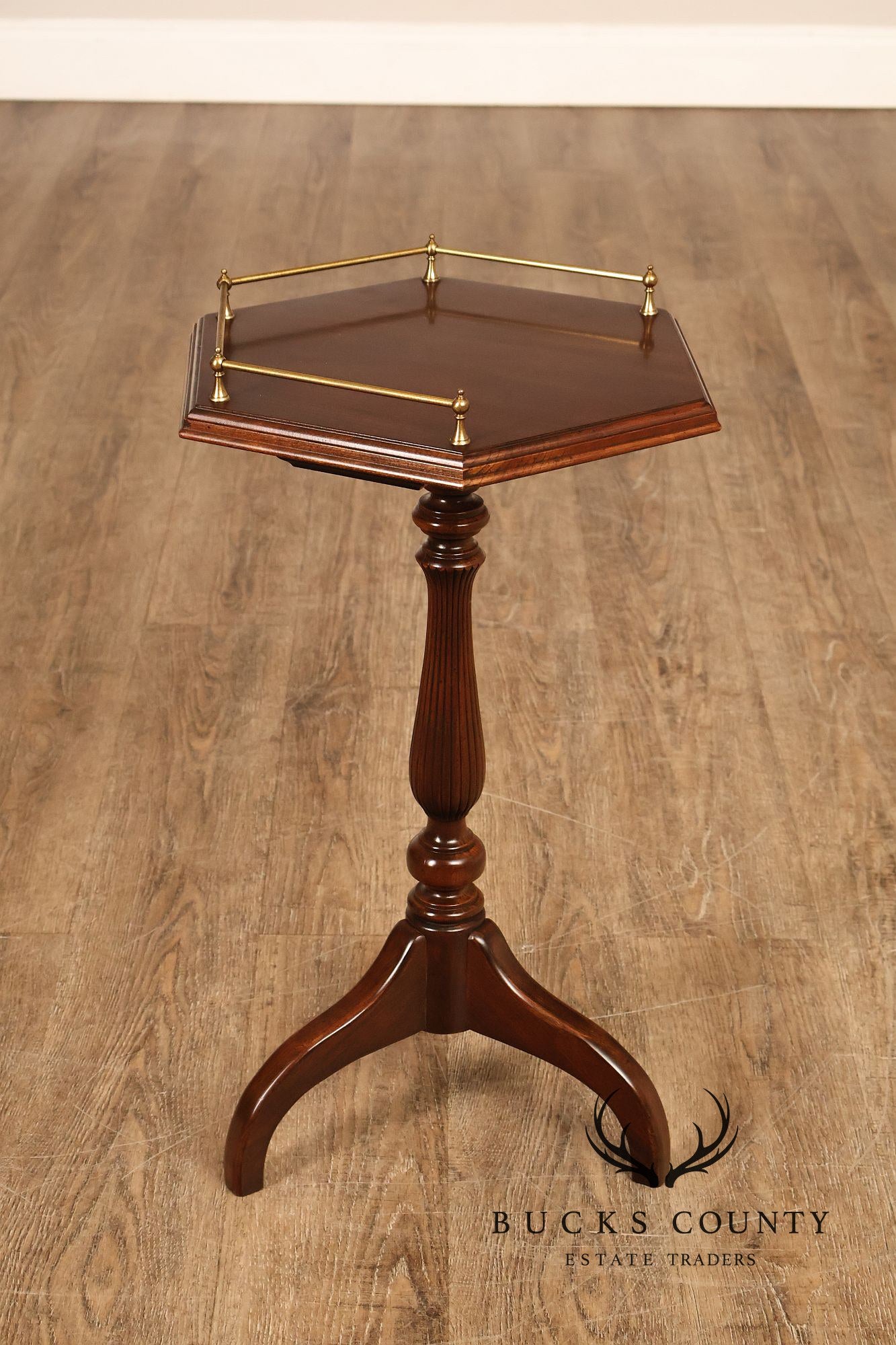 Ethan Allen Georgian Court Cherry Hexagon Side Table