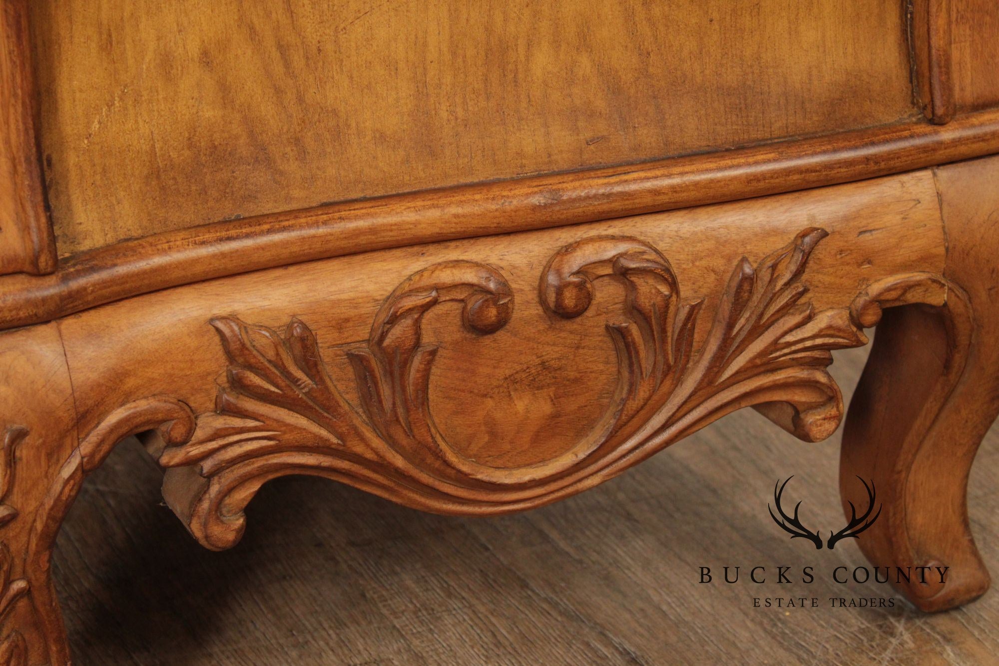 Italian Rococo Style Walnut Bombe Chest