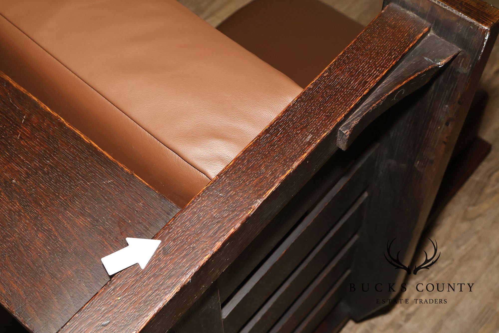 Gustav Stickley Antique Mission Oak Slatted Rocker Model No. 323