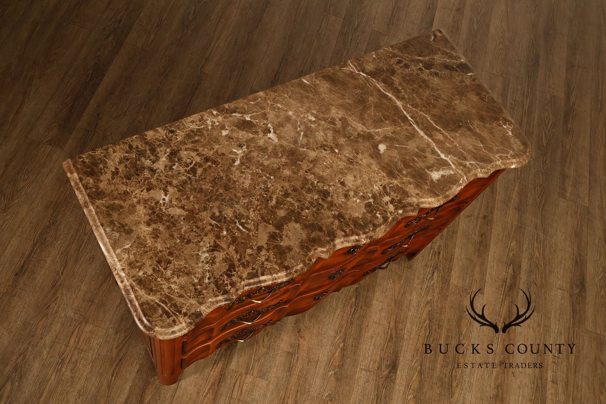 Century Furniture French Provincial Style Marble Top Chest