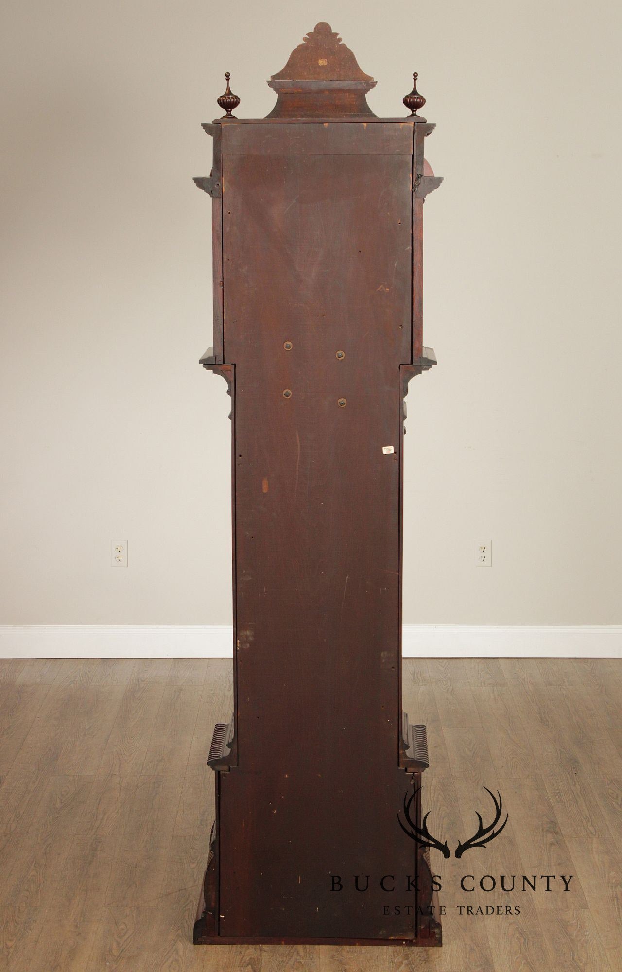 Elliot Of London Antique Victorian Style Carved Mahogany Grandfather Clock