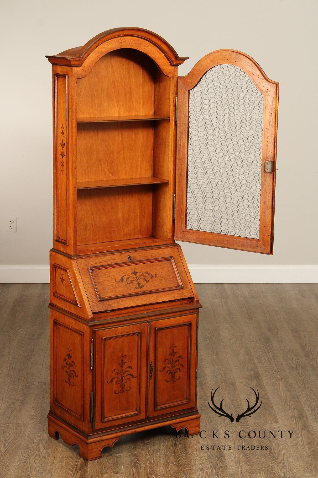 Italian Provincial Style Secretary Bookcase