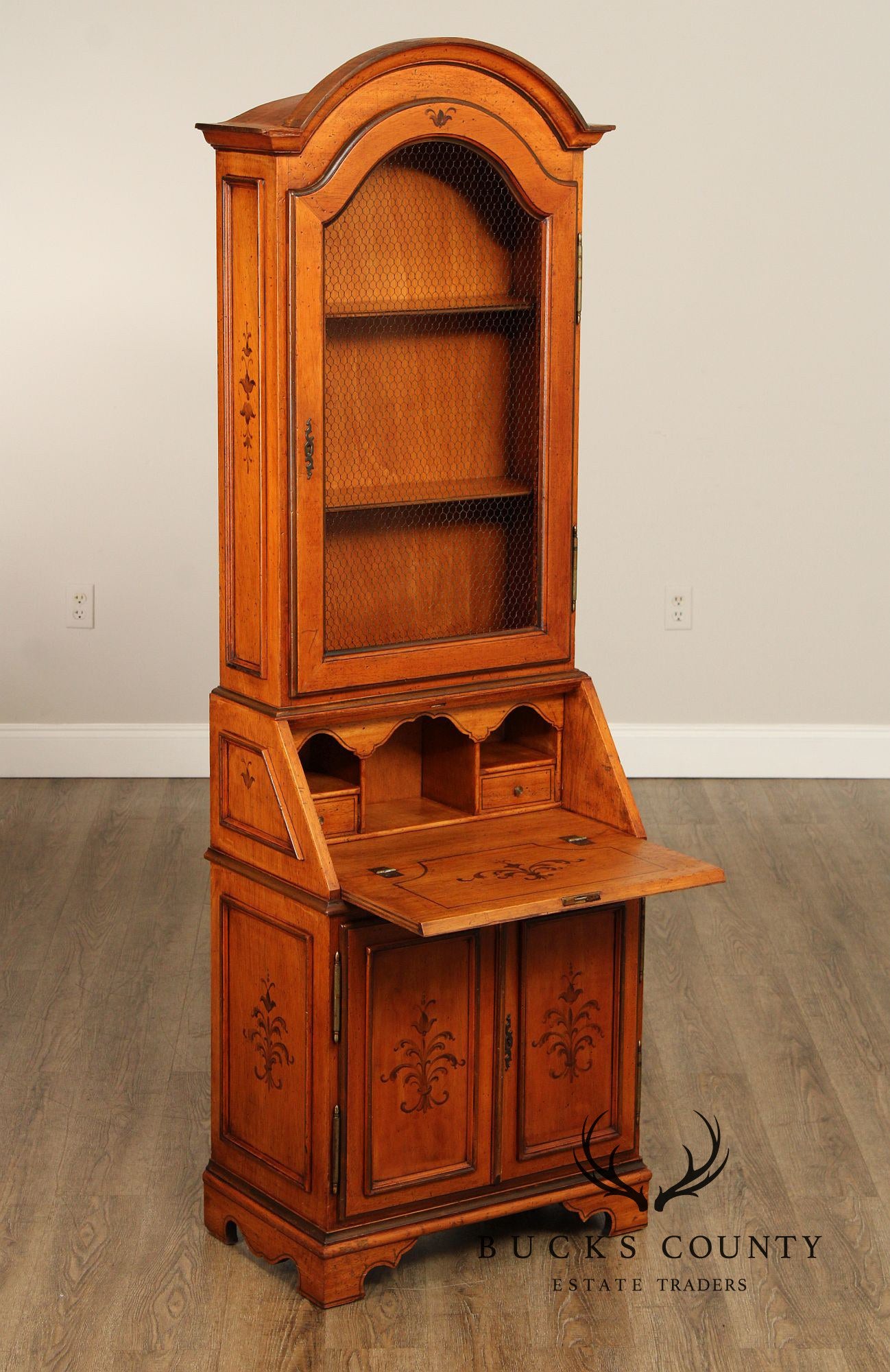 Italian Provincial Style Secretary Bookcase