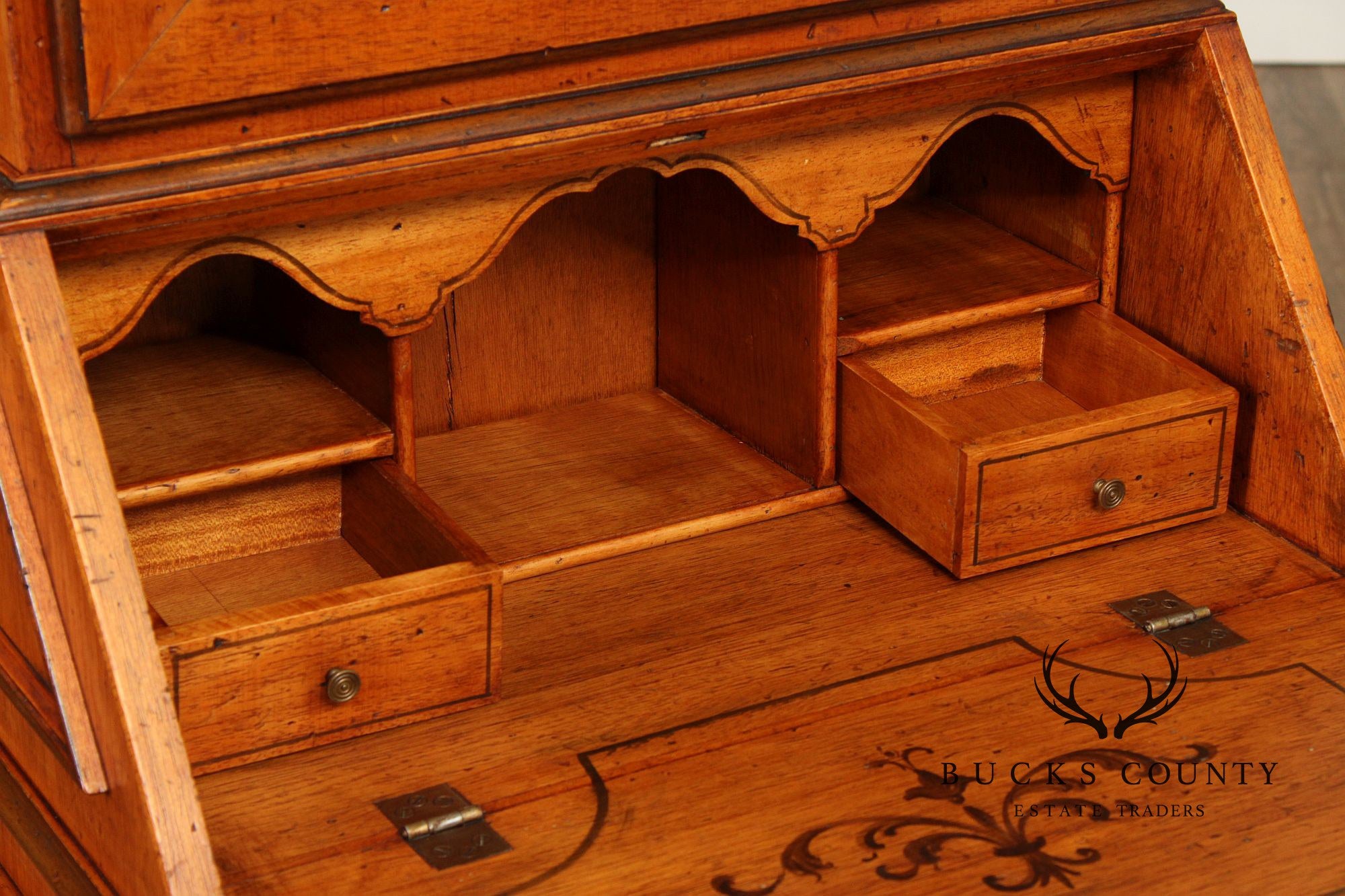 Italian Provincial Style Secretary Bookcase