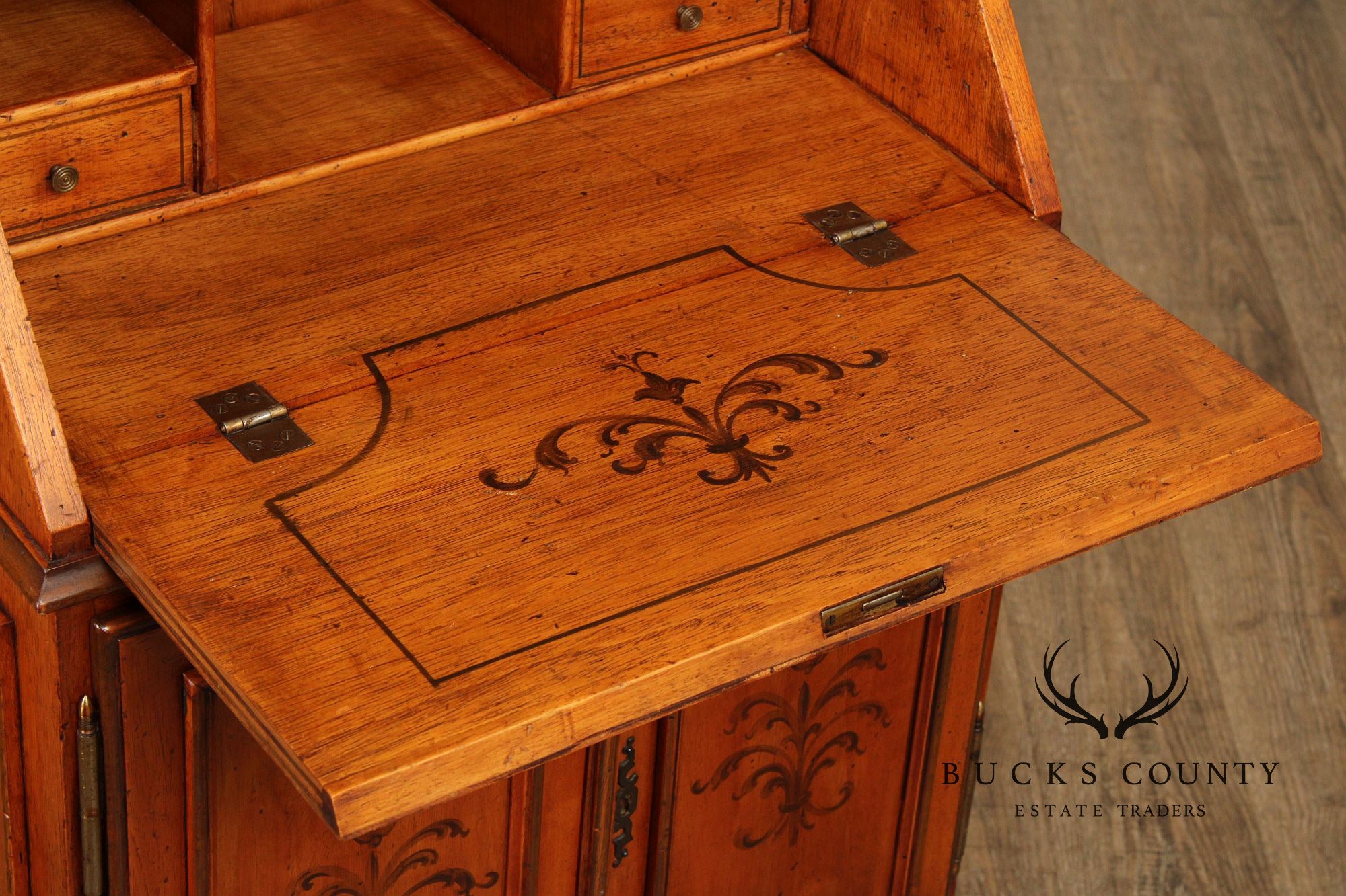 Italian Provincial Style Secretary Bookcase