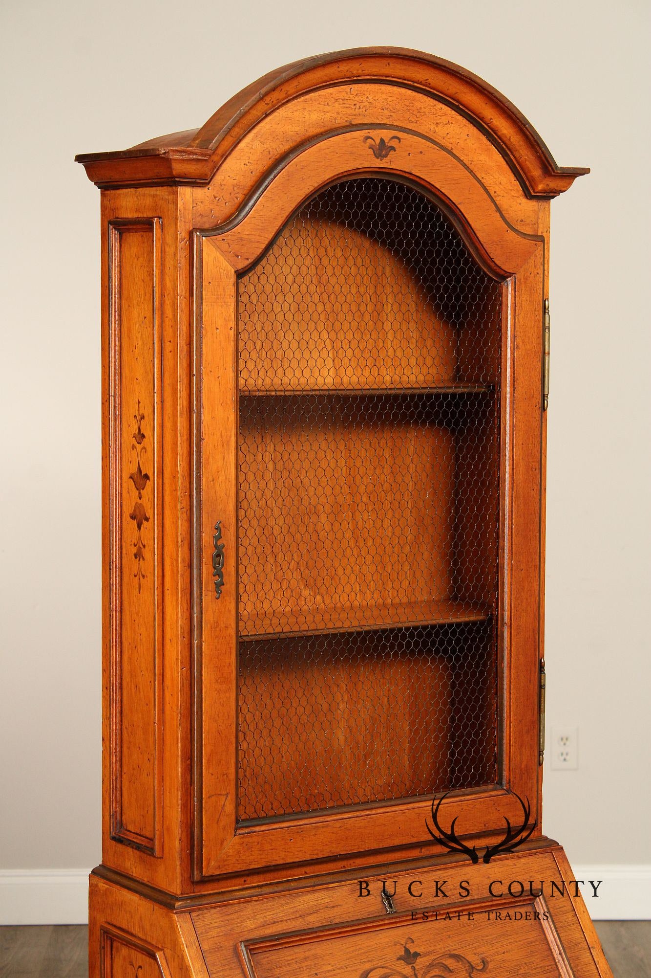 Italian Provincial Style Secretary Bookcase