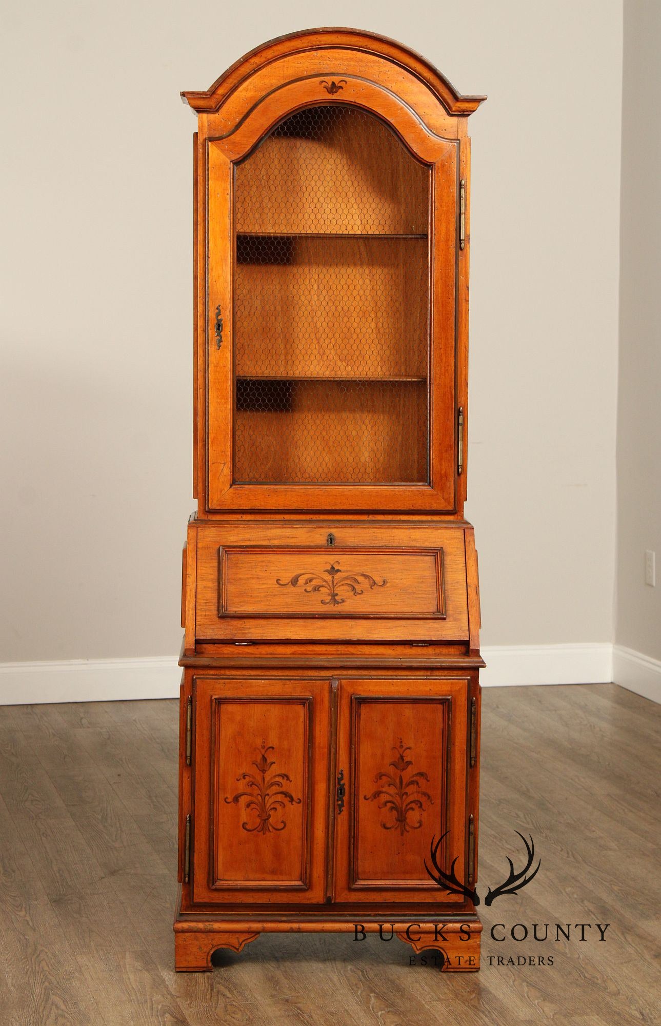 Italian Provincial Style Secretary Bookcase
