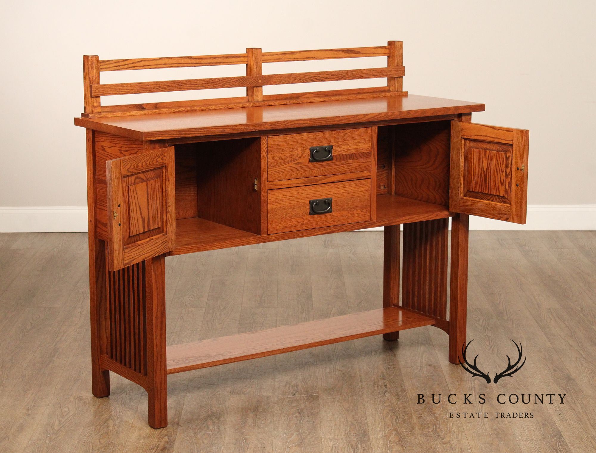 Mission Style Custom Quality Solid Oak Sideboard