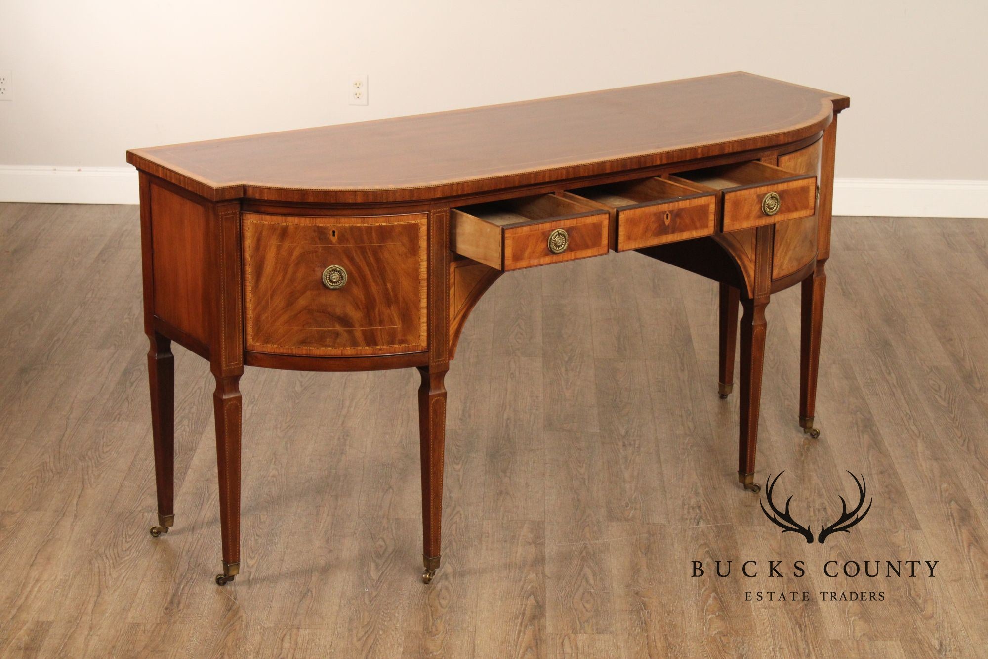 BAKER STATELY HOMES COLLECTION INLAID MAHOGANY SIDEBOARD