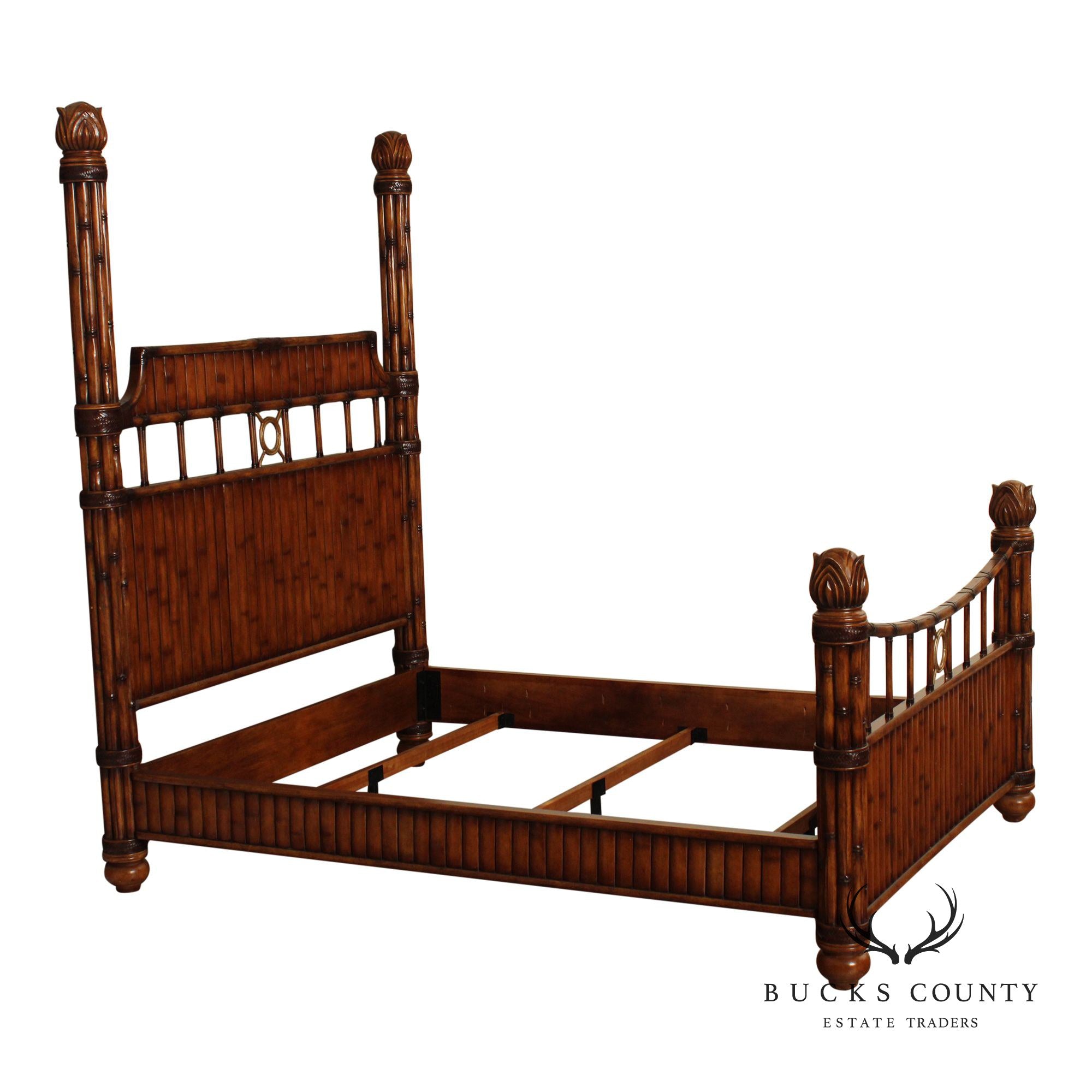 Tommy Bahama British Colonial Style Queen Poster Bed