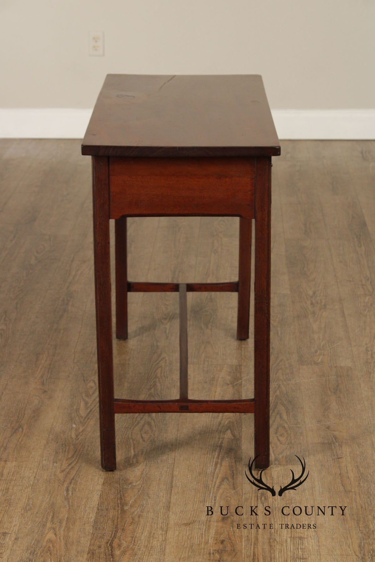 Antique Mahogany Two-Drawer Console Table