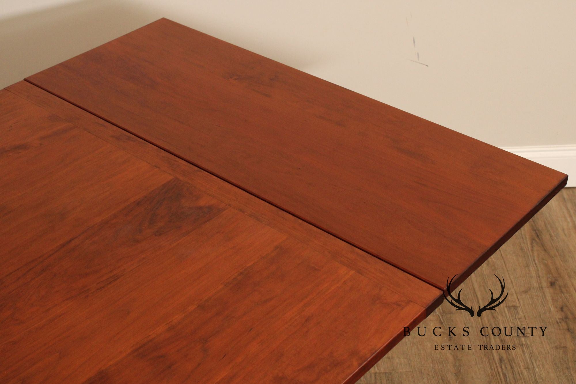 J.L. Treharn Custom Cherry Farmhouse Extendable Dining Table