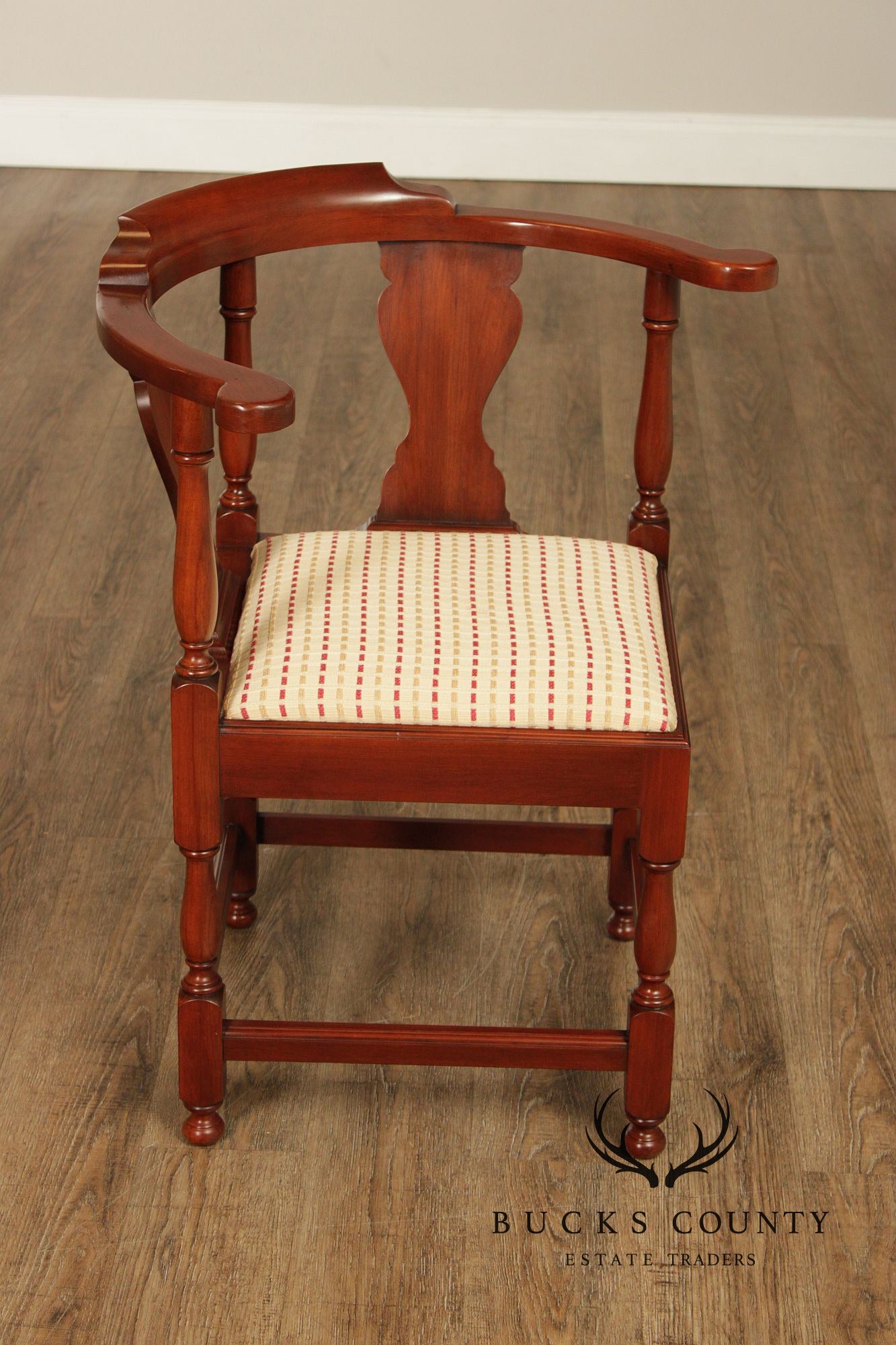 Henkel Harris English Traditional Style Cherry Corner Chair