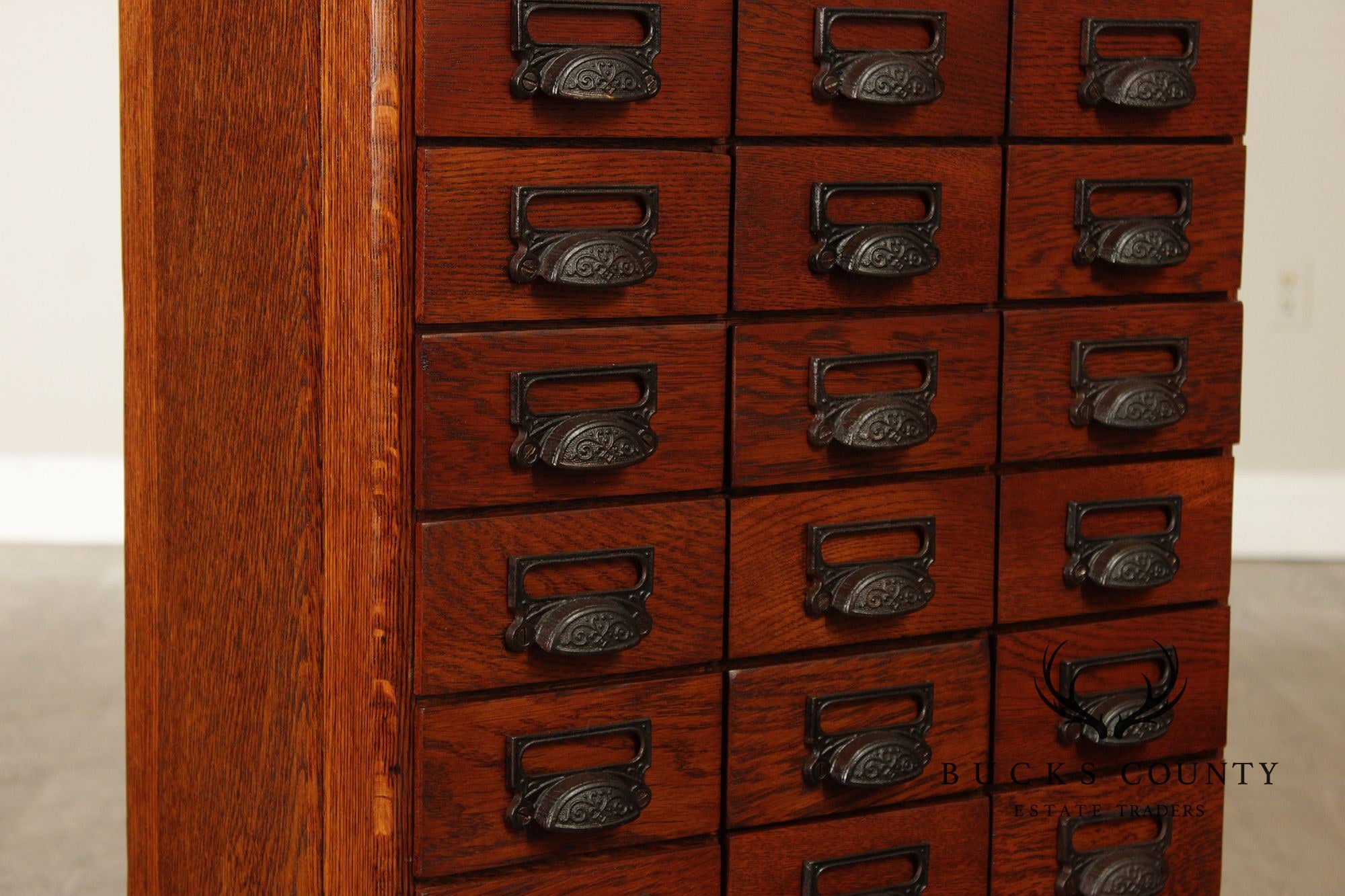 John Danner Antique 36-Drawer Oak Country Store Cabinet