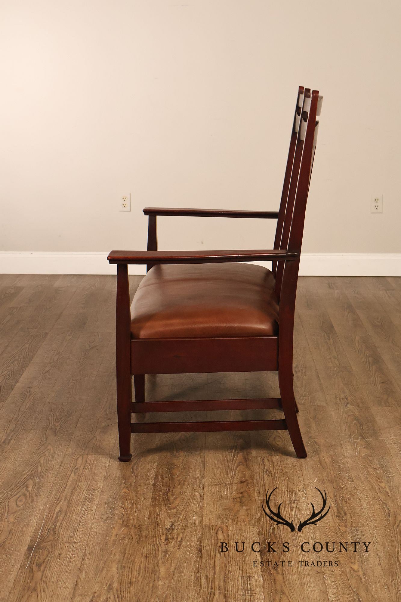Stickley Brothers Rare Antique Inlaid Mahogany Settee