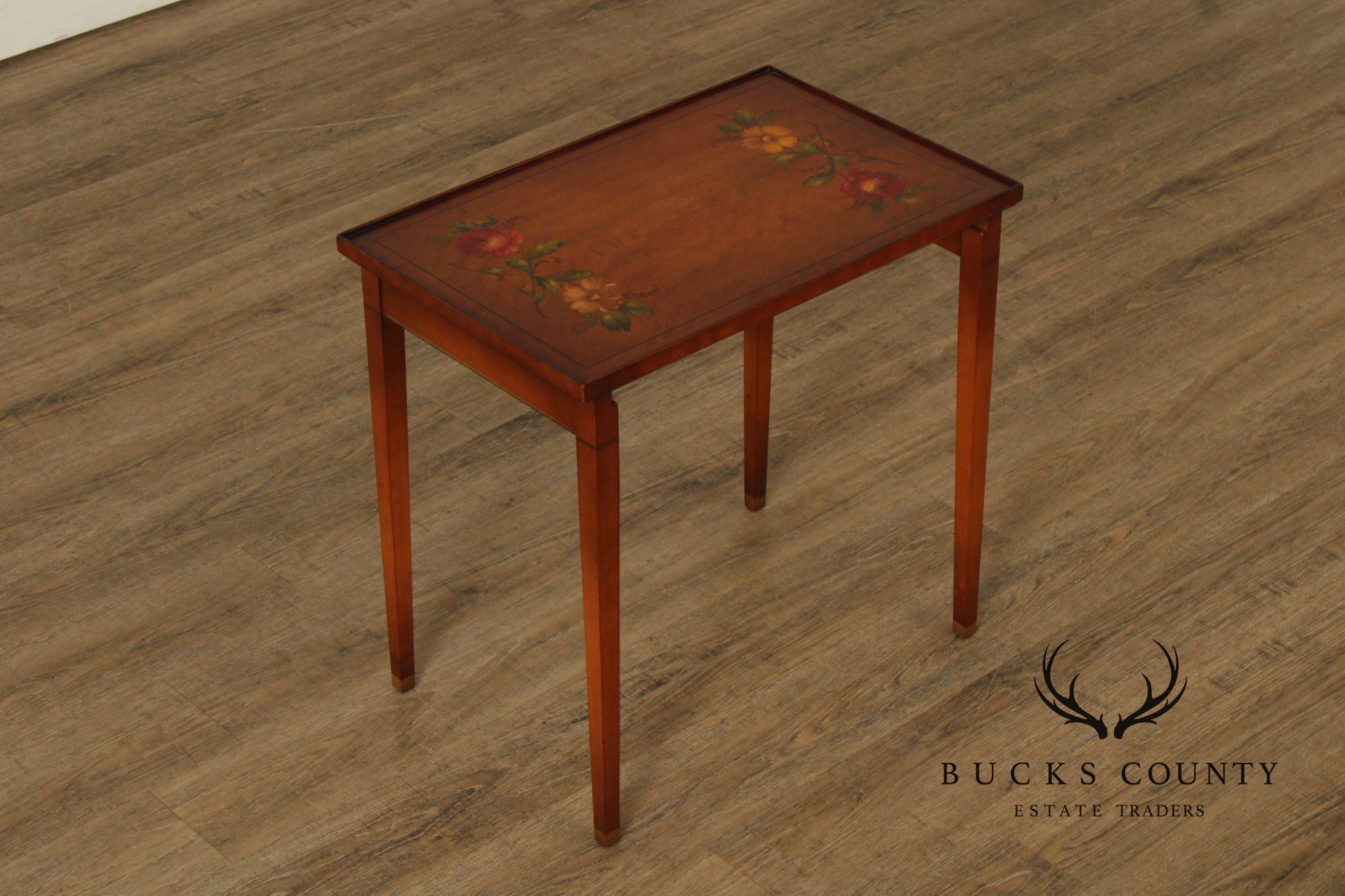 1930's Imperial Furniture Edwardian Set of Three Satinwood Nesting Tables