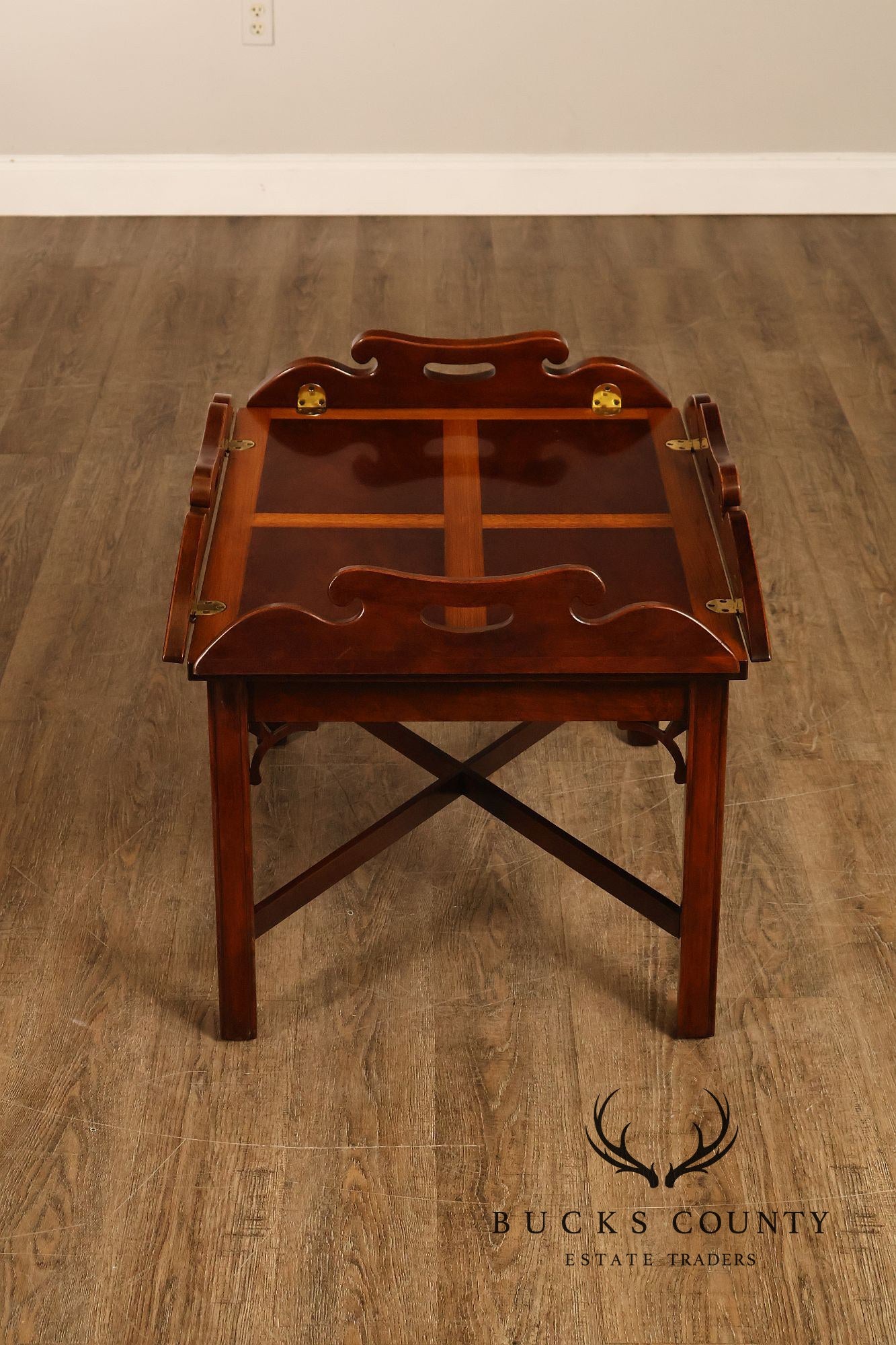 Chippendale Style Mahogany Butler's Tray Table